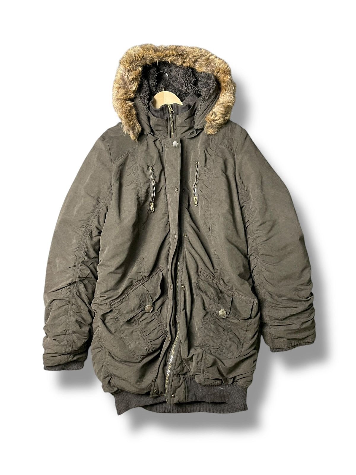 Japanese Brand × Vintage Japanese Brand Winter Hooded Fur Jacket (57) Size US M / EU 48-50 / 2 - 1 Thumbnail