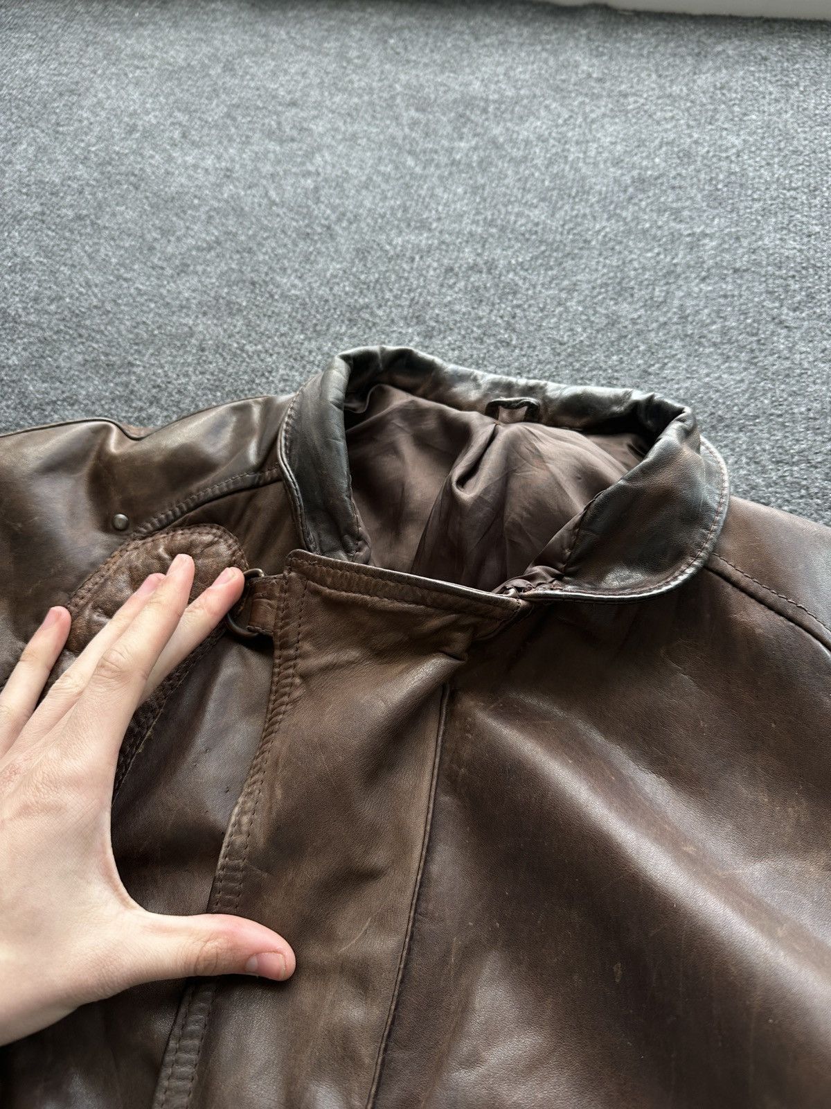 Other 🚨VNTG LEATHER JACKET AVANT GARDE WESTERN BROWN MOTO Size US XS / EU 42 / 0 - 10 Thumbnail
