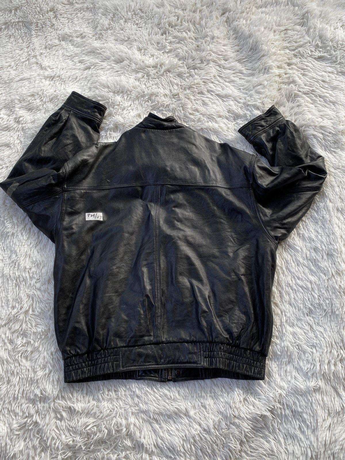 Yves Saint Laurent Vintage YvesSaintLaurent Black Sheepskin Leather zip up Size US L / EU 52-54 / 3 - 9 Thumbnail