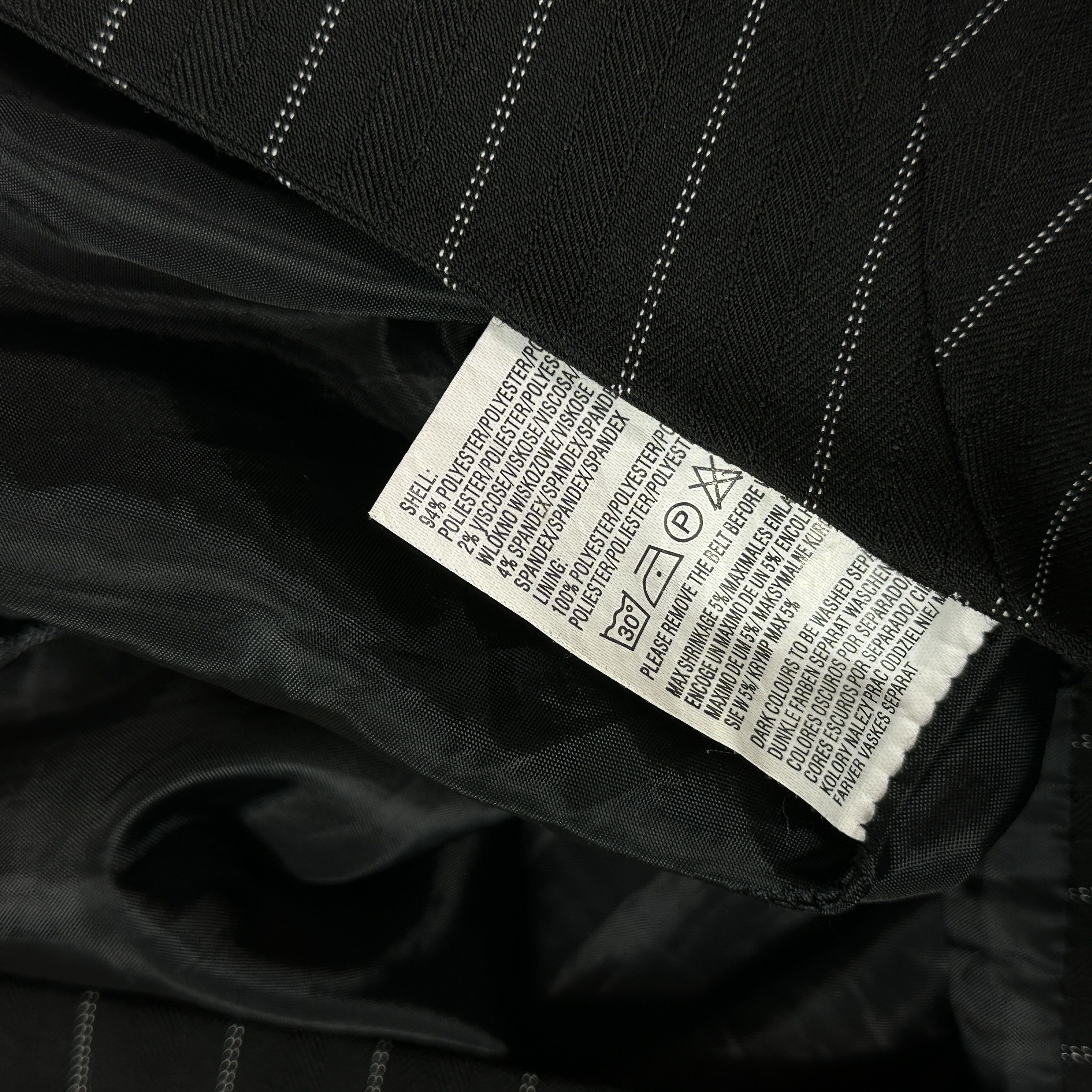 Vintage Vintage Pinstripe Asymmetrical Mesh Petticoat Skirt Y2K Size 26" / US 2 / IT 38 - 4 Thumbnail
