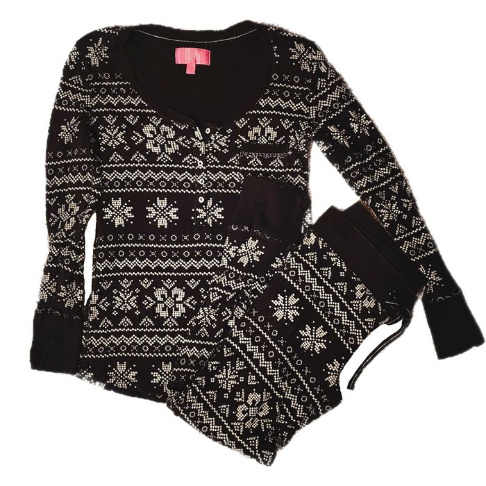 Victoria's Secret Victorias Secret Pajama Set Long Sleeve Thermal Long