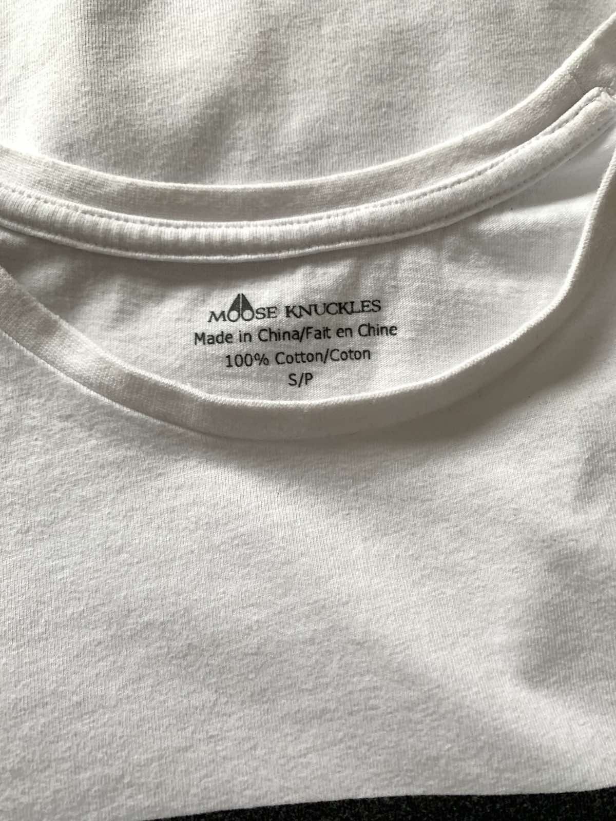 Moose Knuckles 🫎 Moose Knuckles White Cotton T-Shirt Size US S / EU 44-46 / 1 - 3 Thumbnail