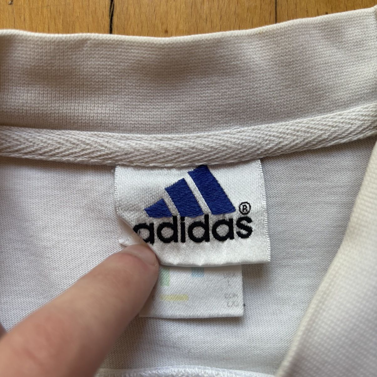 Adidas Vintage 90’s Adidas Soccer T-Shirt White Green Logo Tee Size US M / EU 48-50 / 2 - 8 Thumbnail