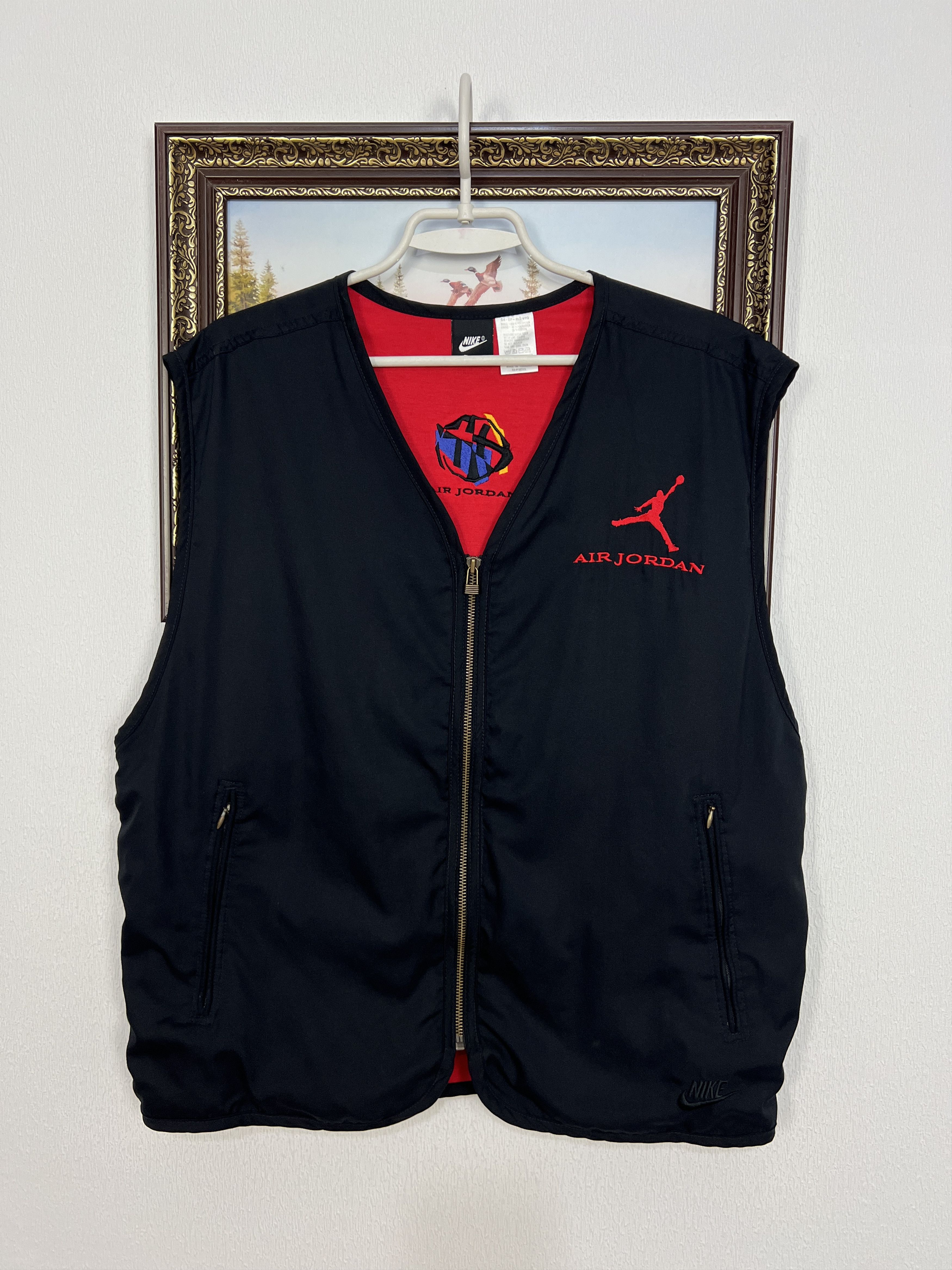 Nike Vintage 90's Nike Air Jordan Vest Body Warmer Gilet Size US M / EU 48-50 / 2 - 1 Thumbnail