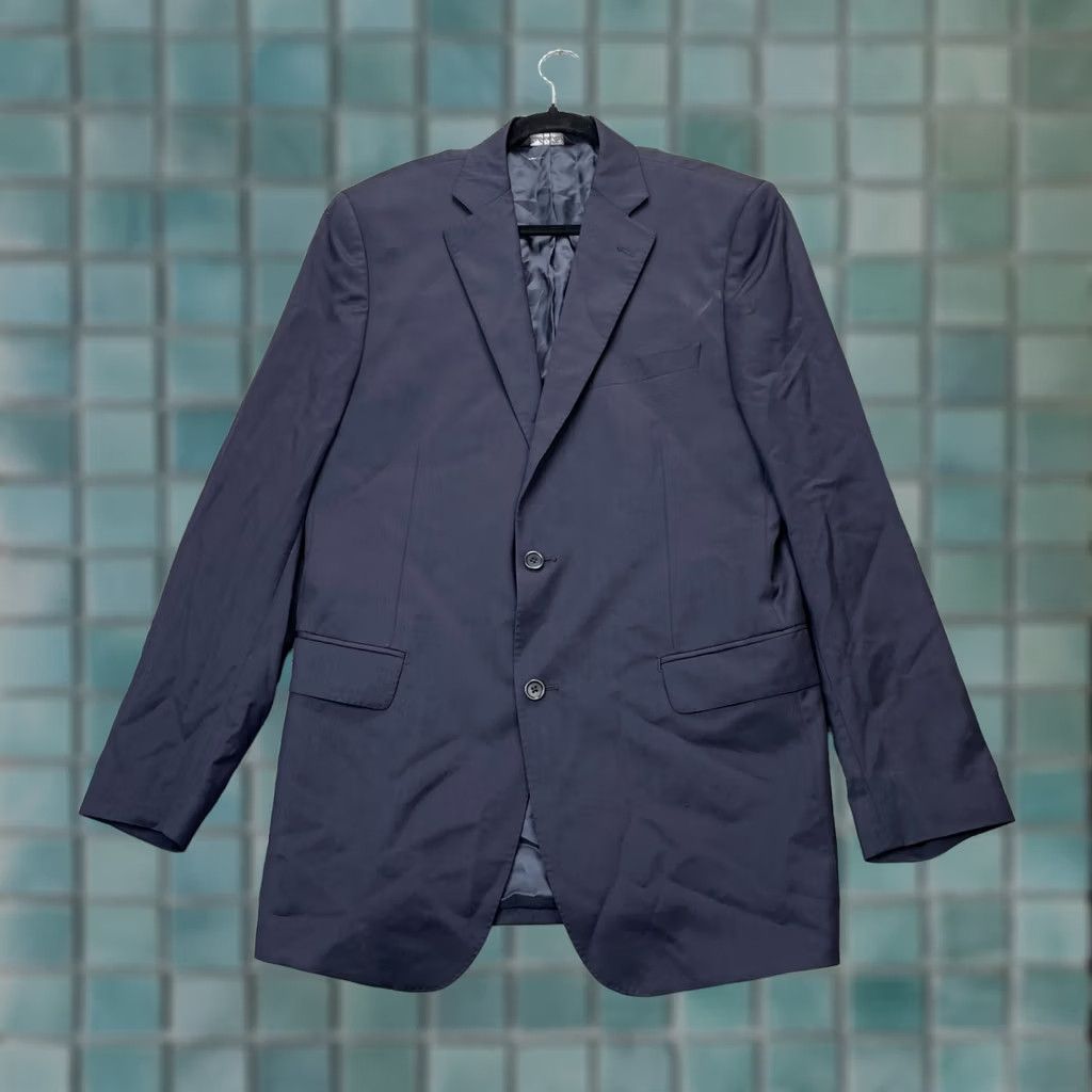Ermenegildo Zegna Ermenegildo Zegna Blazer Coat Mens 42 Long Blue Jacket Wool Blend Classic Fit Size 42R - 1 Thumbnail