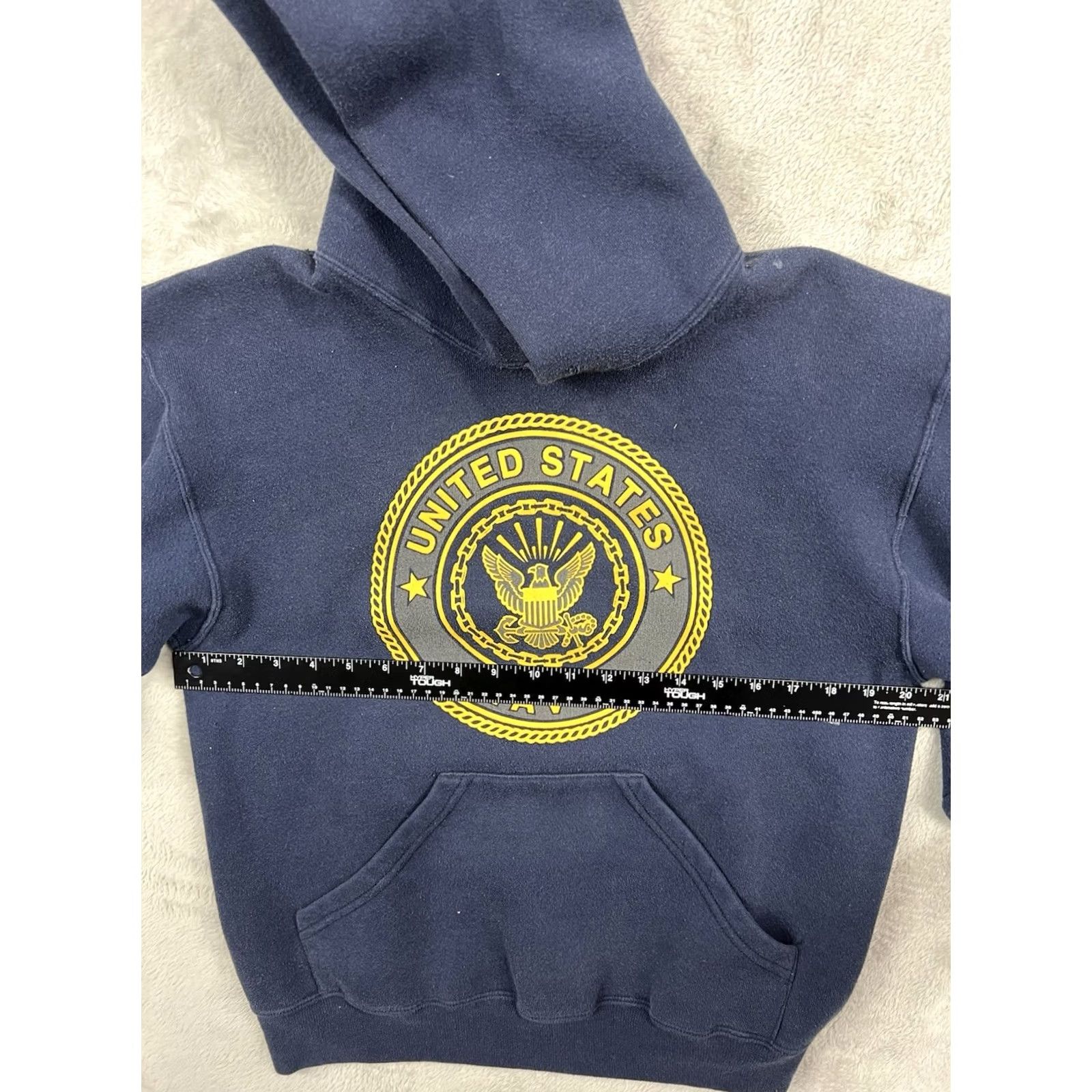 Soffe VINTAGE Soffe Navy Seal Emblem Fleece Pullover Hoodie Men Small Blue Size US S / EU 44-46 / 1 - 4 Thumbnail