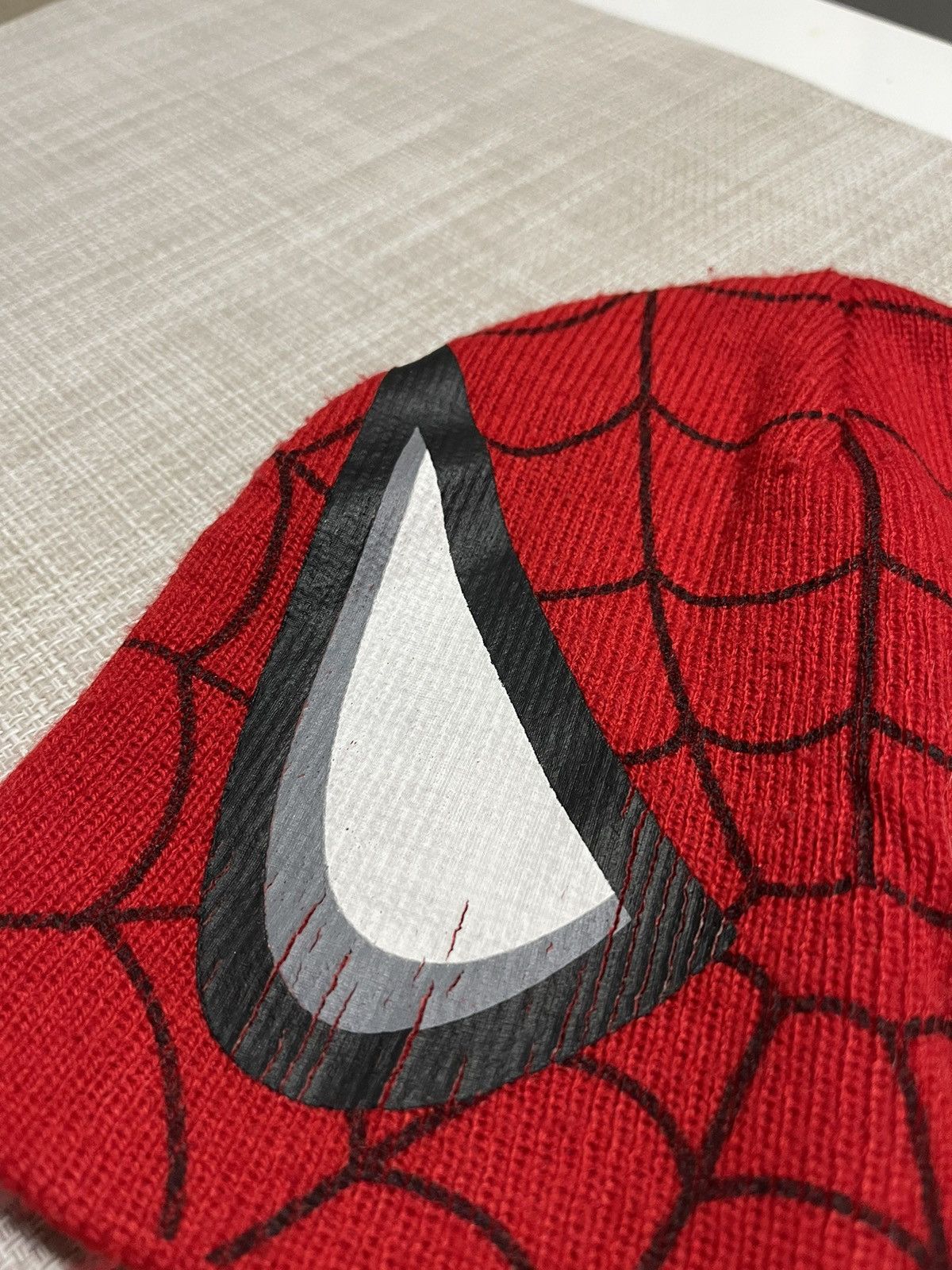 Marvel Comics × Vintage Vintage Spider-Man hat red big logo eyes Y2K Size ONE SIZE - 2 Thumbnail