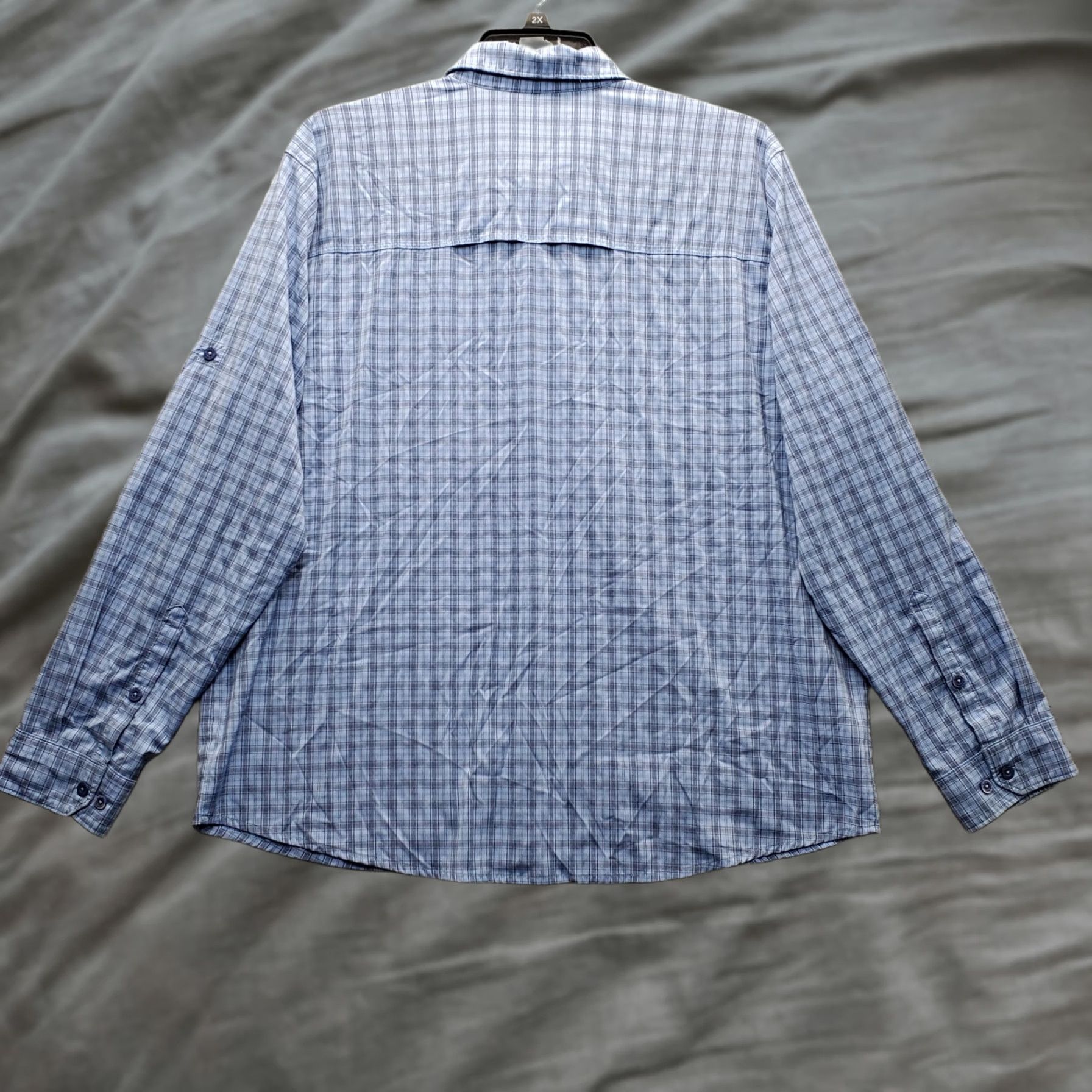 Vintage L.L. Bean Mens XL Vented Fishing Shirt Plaid Lined Regular Button-Up Folded Breathable Pockets Stretch Shirt Size US XL / EU 56 / 4 - 1 Thumbnail