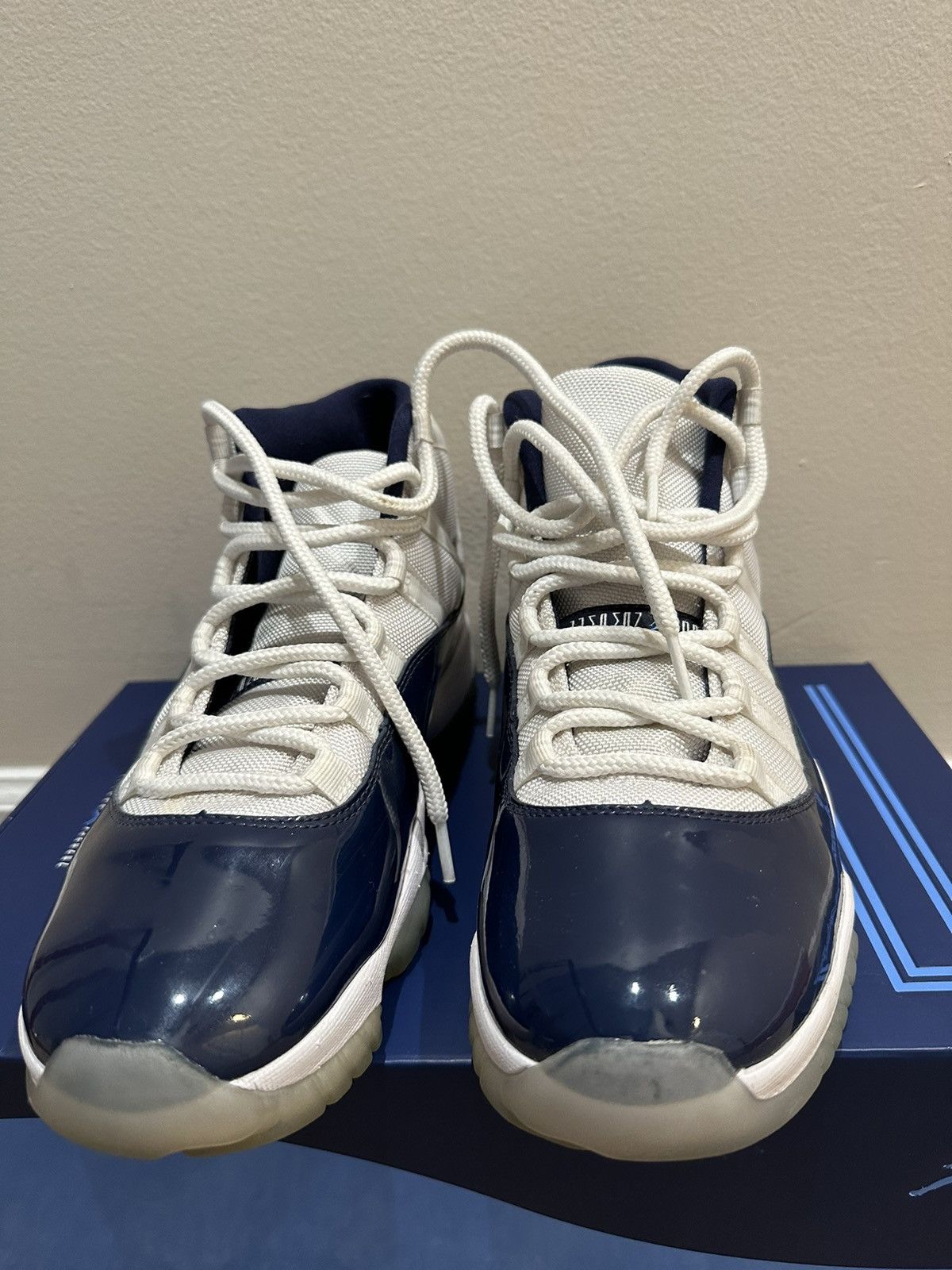 image of Jordan Nike Jordan 11 Win Like 82 Shoes in Blue, Men's