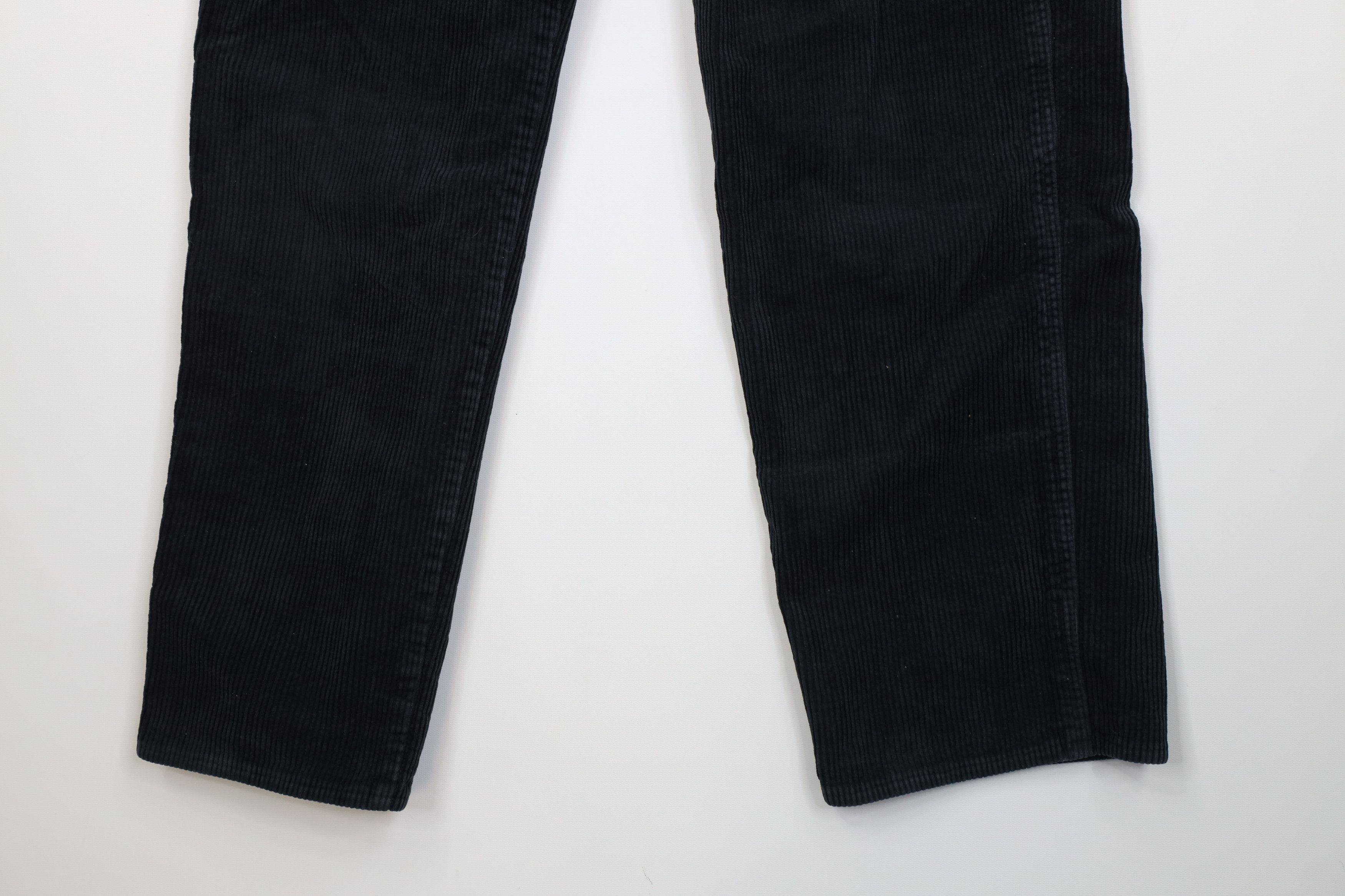 Vintage Vintage 90s Streetwear Wide Leg Corduroy Chino Pants Black Size 27" / US 4 / IT 40 - 4 Thumbnail