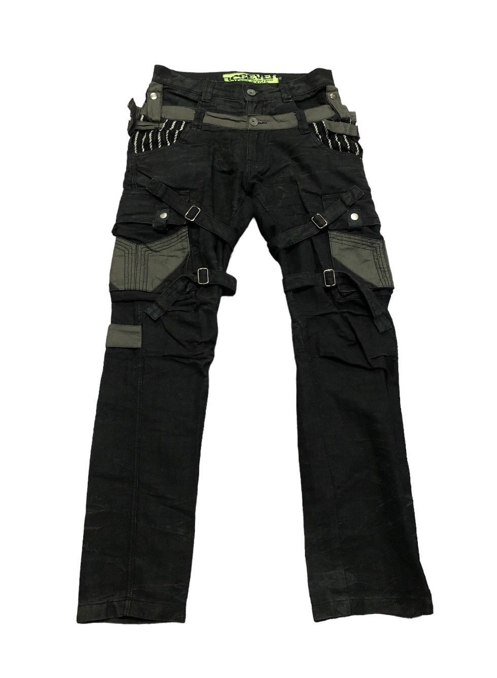 If Six Was Nine × Japanese Brand × Le Grande Bleu (L.G.B.) BLUE INC BONDAGE PANT MULTI POCKET CARGO STYLE DOUBLE WAIST Size US 30 / EU 46 - 19 Thumbnail
