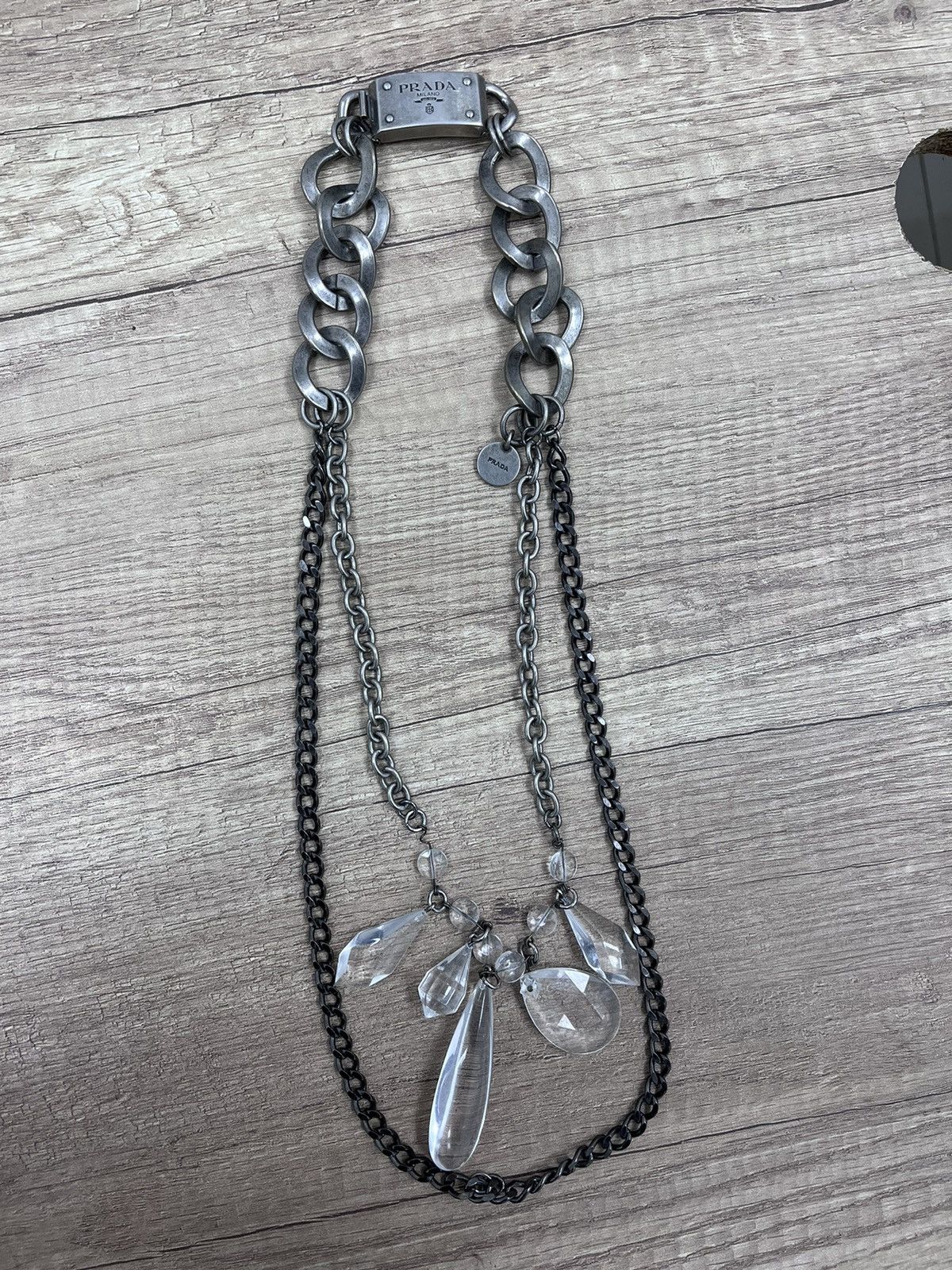 Prada × Vintage RAREVINTAGE PRADA COLLIER in Metallo Nacklace Crystal Size ONE SIZE - 1 Thumbnail