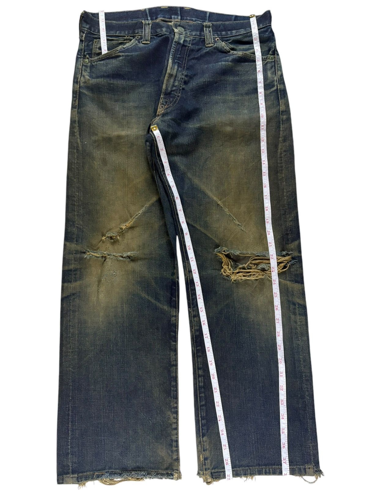 Bape Vintage Japanese Bape Selvedge Sick Mud Wash Baggy Jeans Size US 33 - 15 Thumbnail