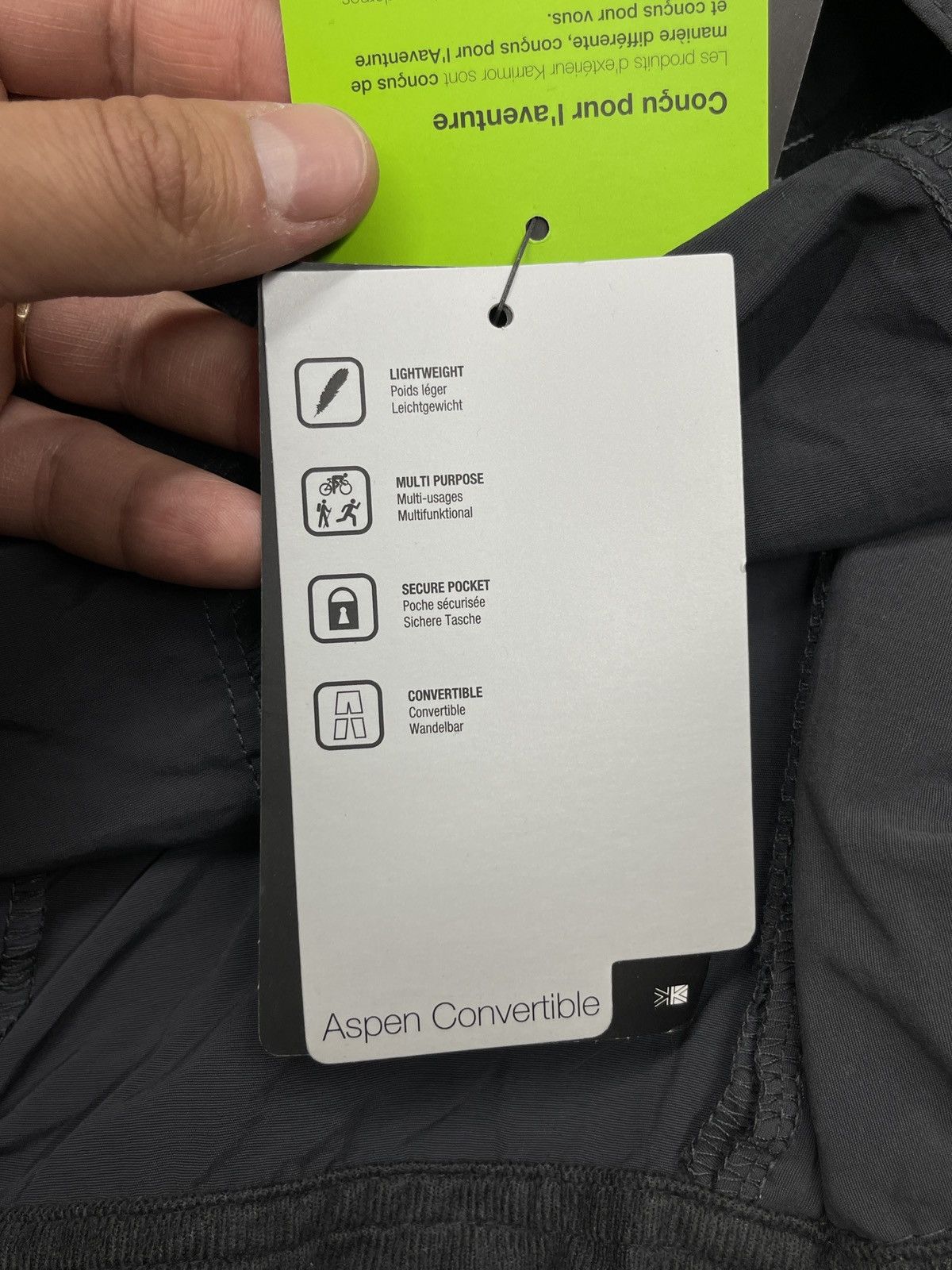 Karrimor Mens Karrimor Aspen Cargo Pants 2in1 Grey Outdoor Gorpcore Size US 40 / EU 56 - 12 Thumbnail