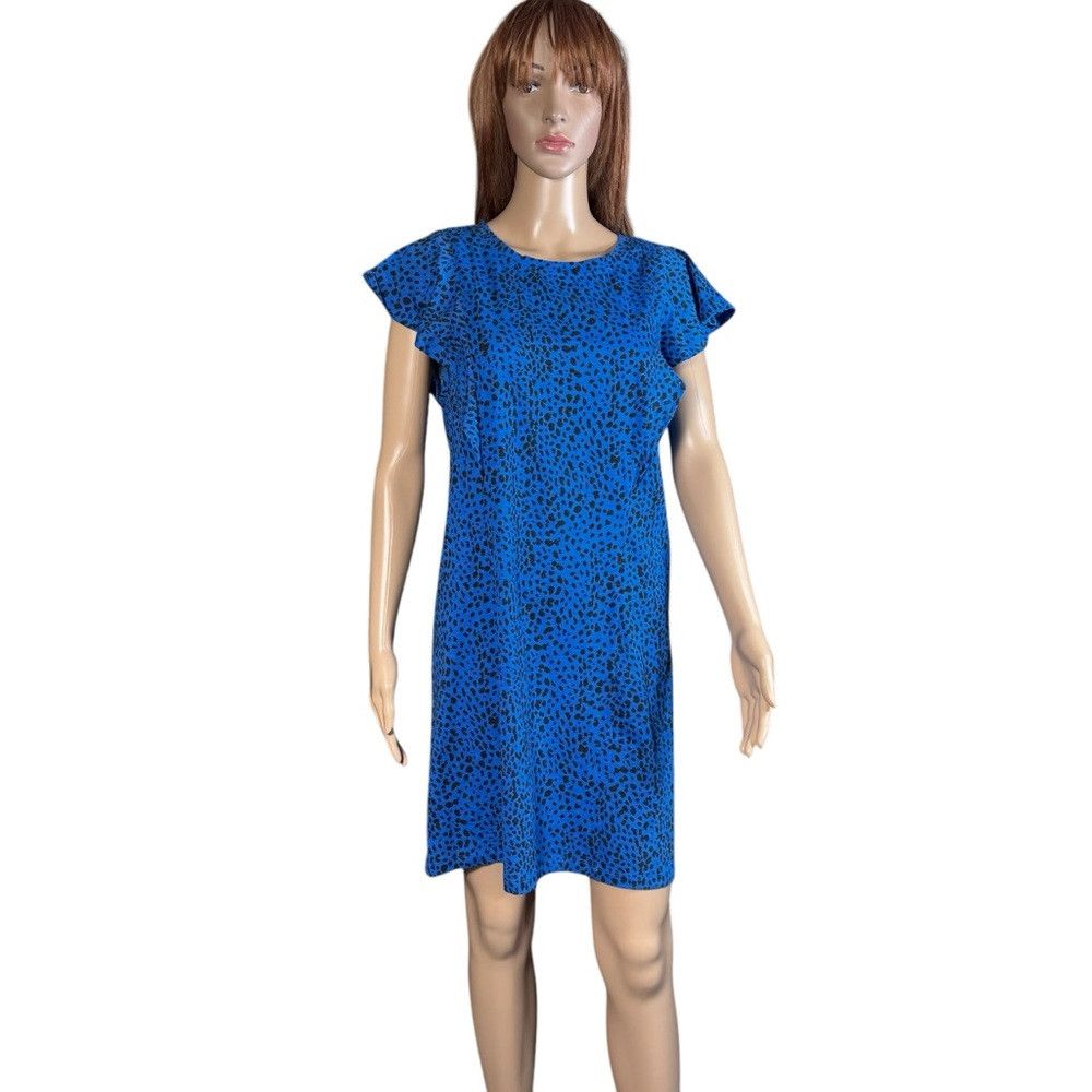 Vince Camuto NWT New Vince Camuto Animal Print Shift Blue Dress Size S Size S / US 4 / IT 40 - 2 Thumbnail