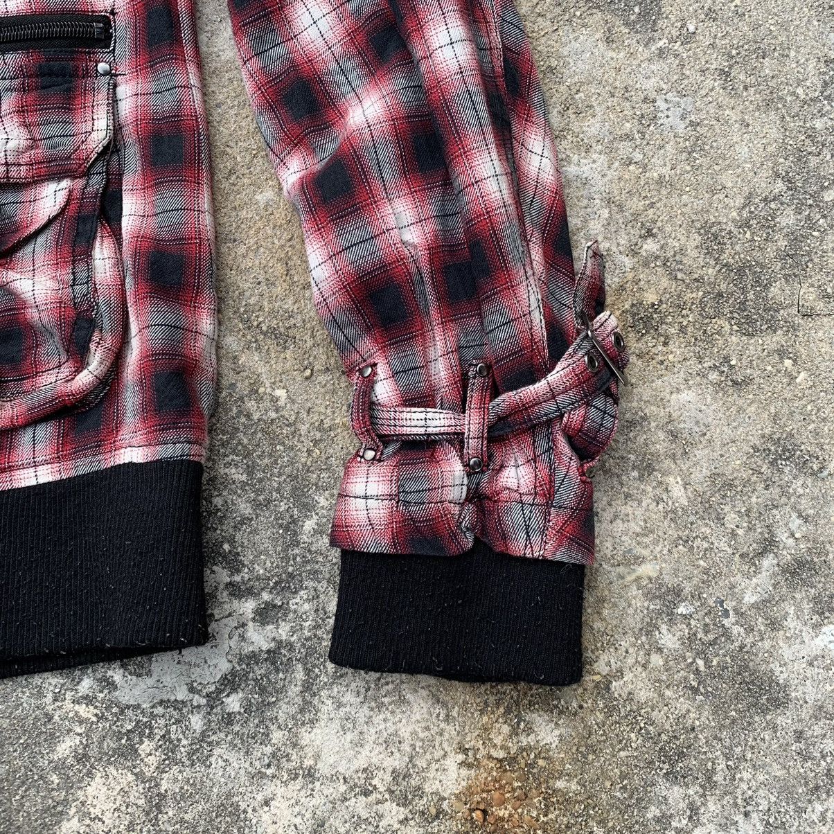In The Attic × Japanese Brand Bareback Realdress Checkred Punk Anarchy Jacket Size US L / EU 52-54 / 3 - 7 Thumbnail