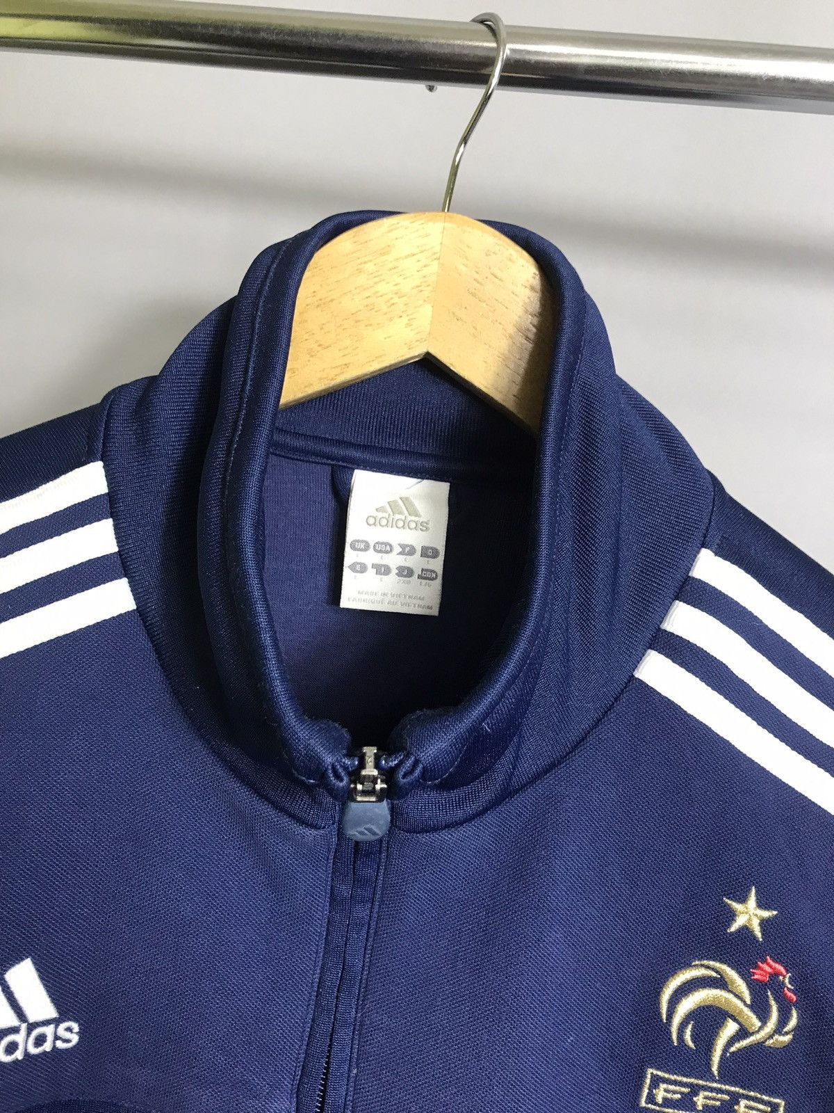 Adidas × Sports Specialties × Vintage France National 2007/2009 Blue Track Jacket Soccer Jersey Size US L / EU 52-54 / 3 - 4 Thumbnail
