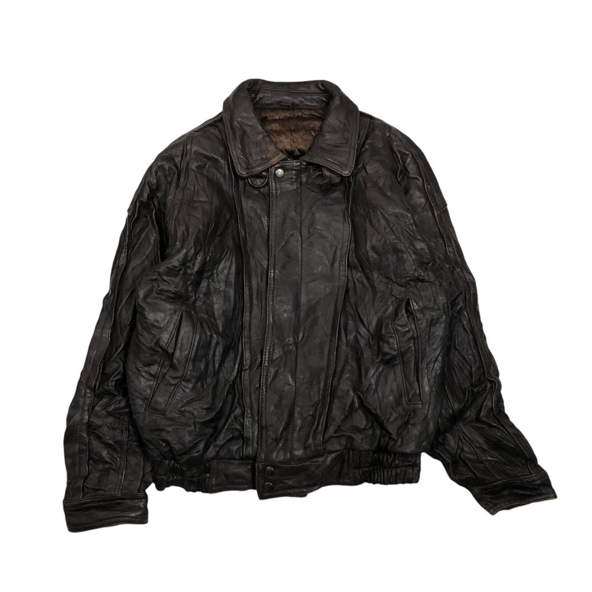 Japanese Brand 🔥VTG GENUINE LEATHER JACKET BIKER BONNEZ VOW ISSEY MIYAKE Size US L / EU 52-54 / 3 - 1 Thumbnail