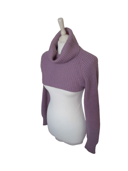 Valentino Valentino Cropped Lilac Knit Top Size L / US 10 / IT 46 - 4 Thumbnail