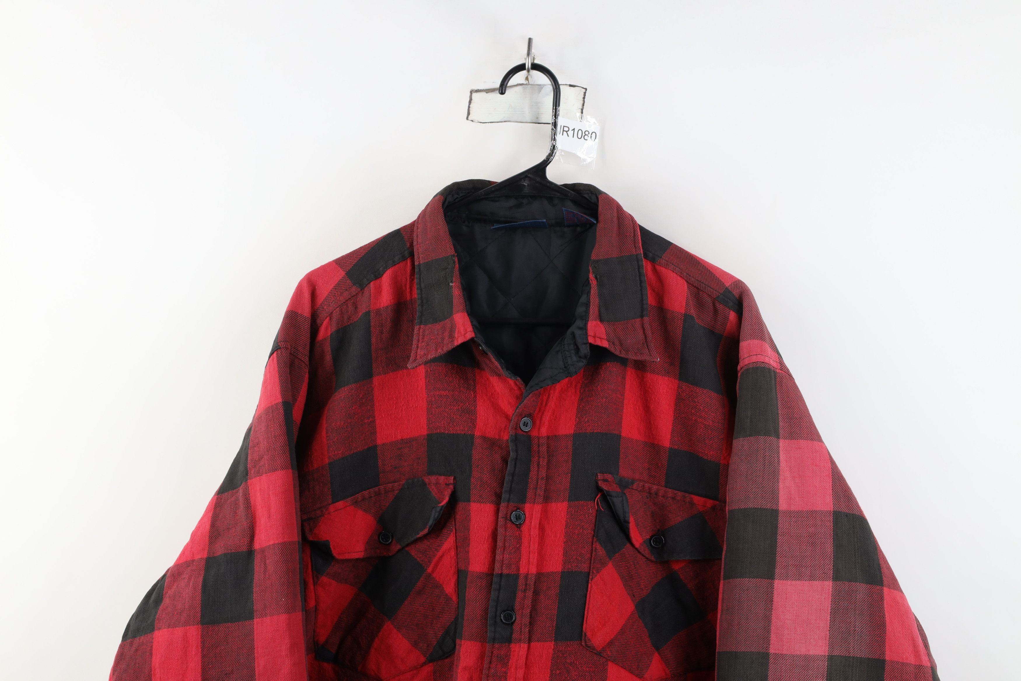 Vintage Vintage 90s Streetwear Quilted Flannel Shirt Jacket Plaid Size US XXL / EU 58 / 5 - 2 Thumbnail