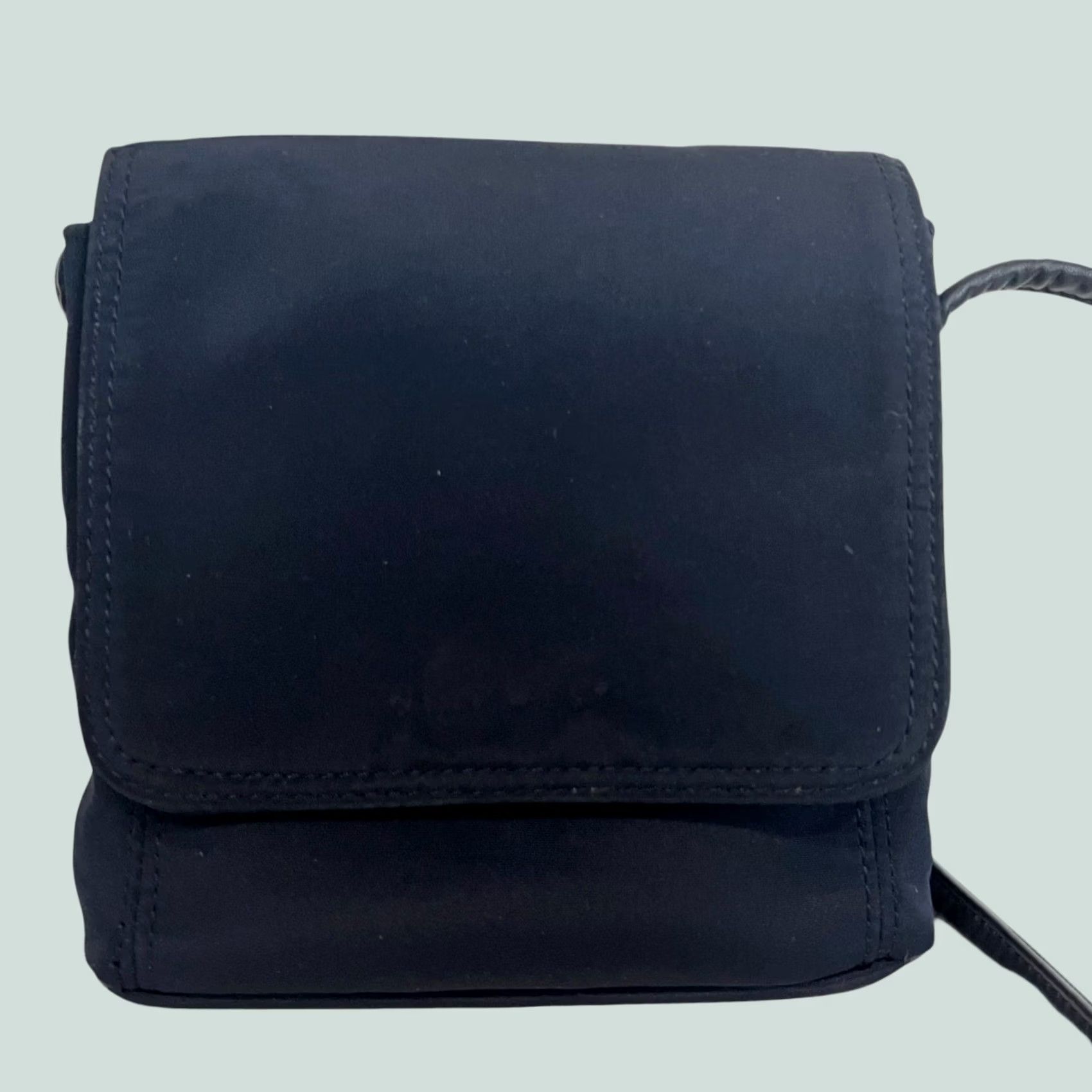 Nine West VINTAGE Nine West Nylon Crossbody Mini Purse Sleek Slim Shoulder Bag Womens 90s Blue 5x6x2.5in Bag Width x Height x Depth Magnetic Closure Size ONE SIZE - 1 Thumbnail