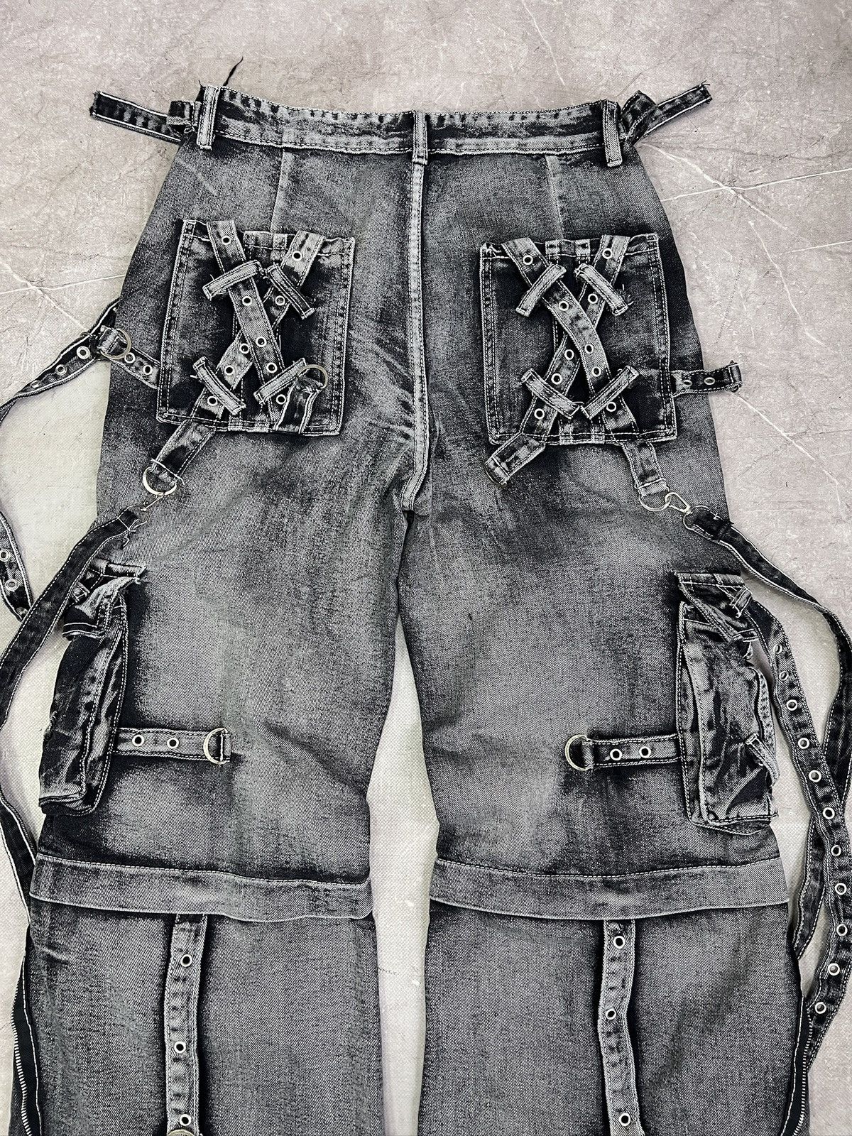 Tripp NYC Gothic bondage diesel style denim distressed jeans y2k Size US 32 / EU 48 - 13 Thumbnail