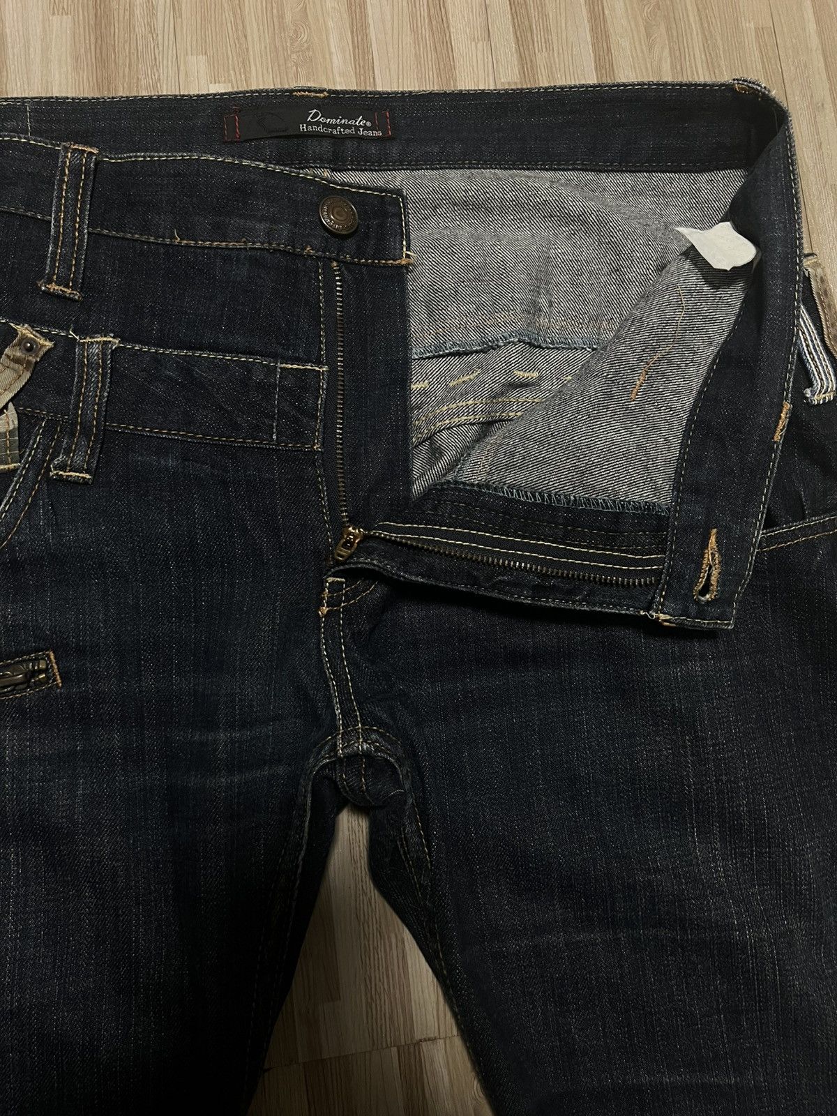 Japanese Brand 💥DOUBLE WAIST 90s DOMINATE HANDCRAFTED JEANS 💥 Size US 35 - 5 Thumbnail