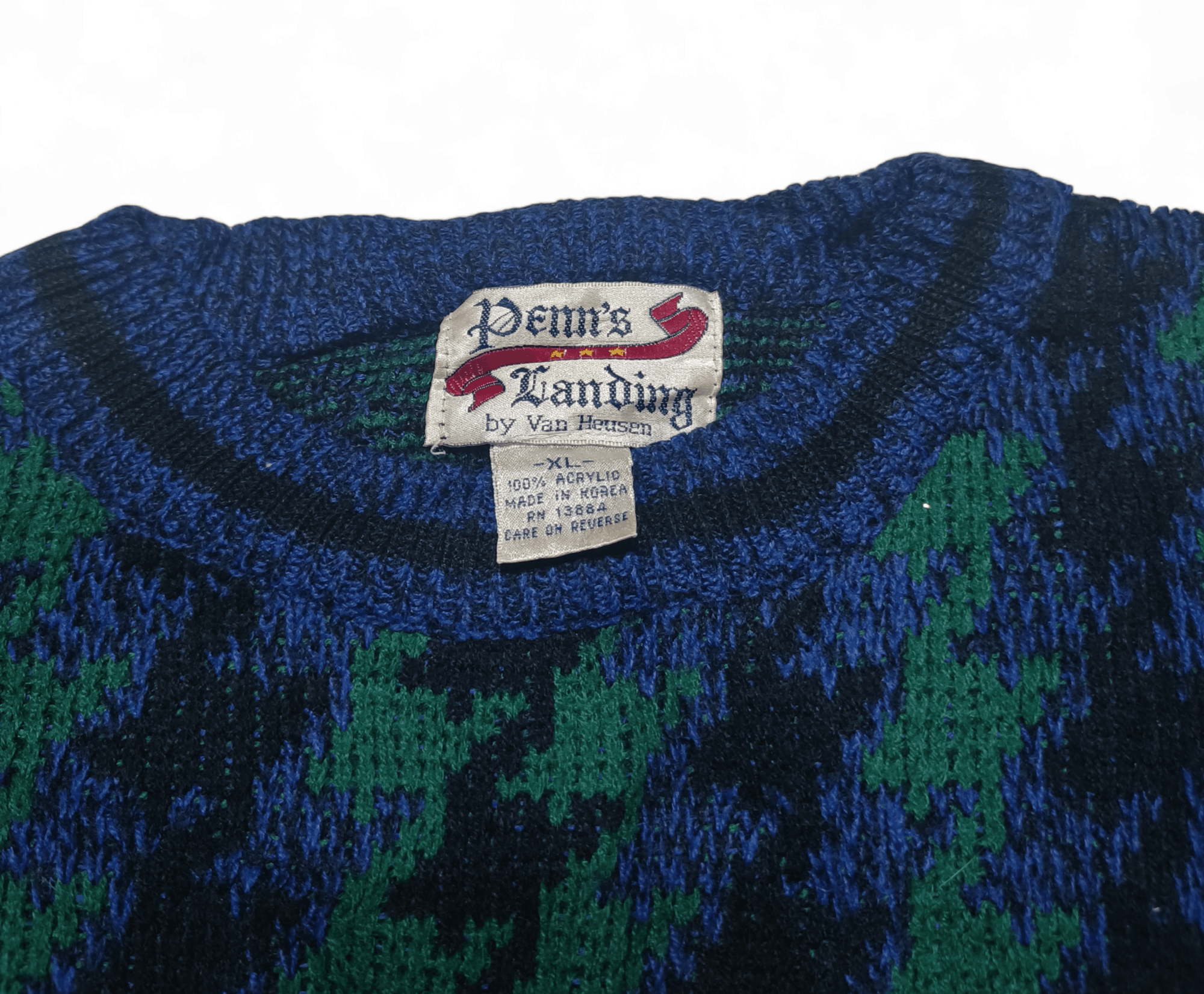 Other Vintage 90s PENNS LANDING by Van Heusen Knit Acrylic Sweater Size US XL / EU 56 / 4 - 5 Thumbnail