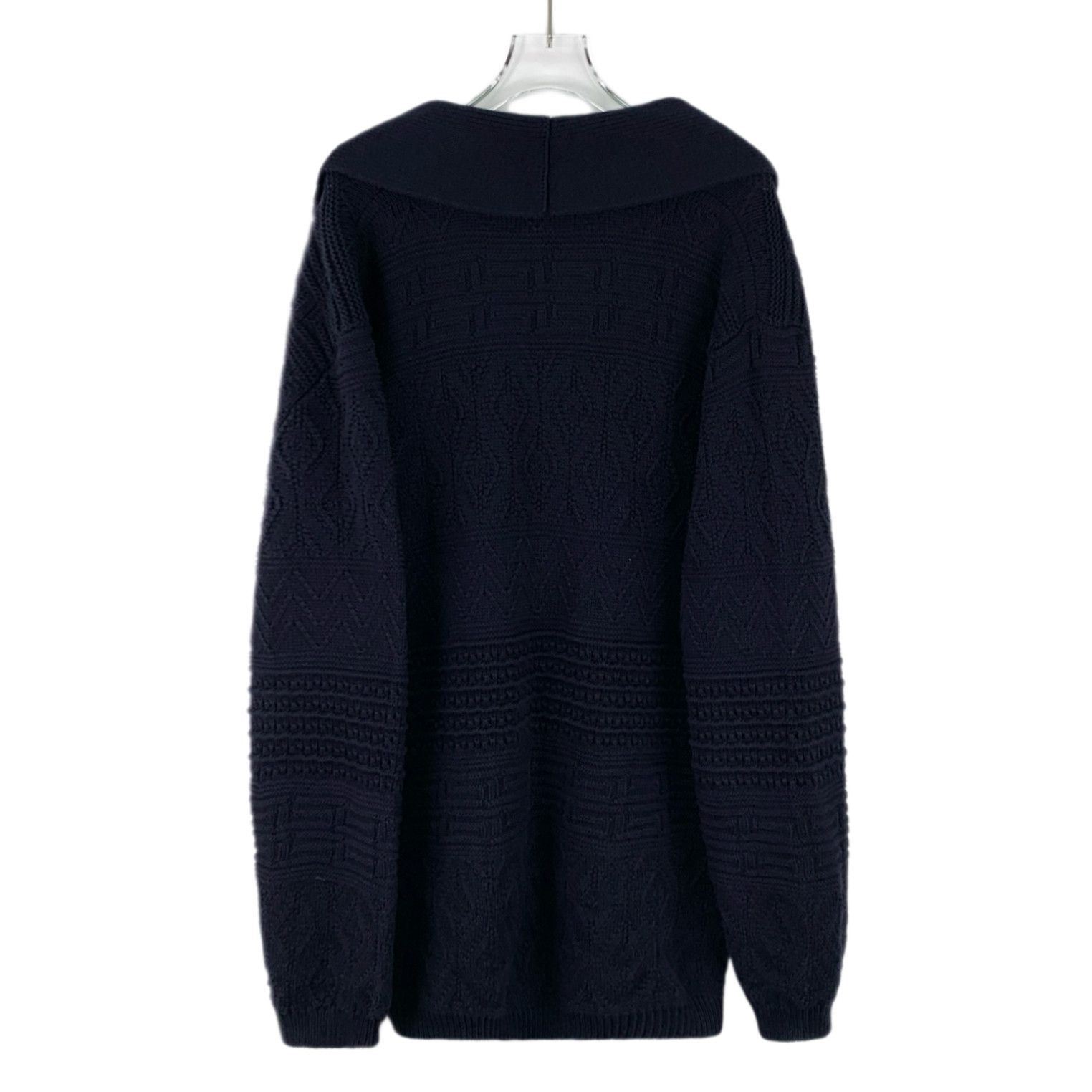 Brunello Cucinelli Brunello Cucinelli Jacquard Cardigan Navy (52) Size US L / EU 52-54 / 3 - 2 Thumbnail