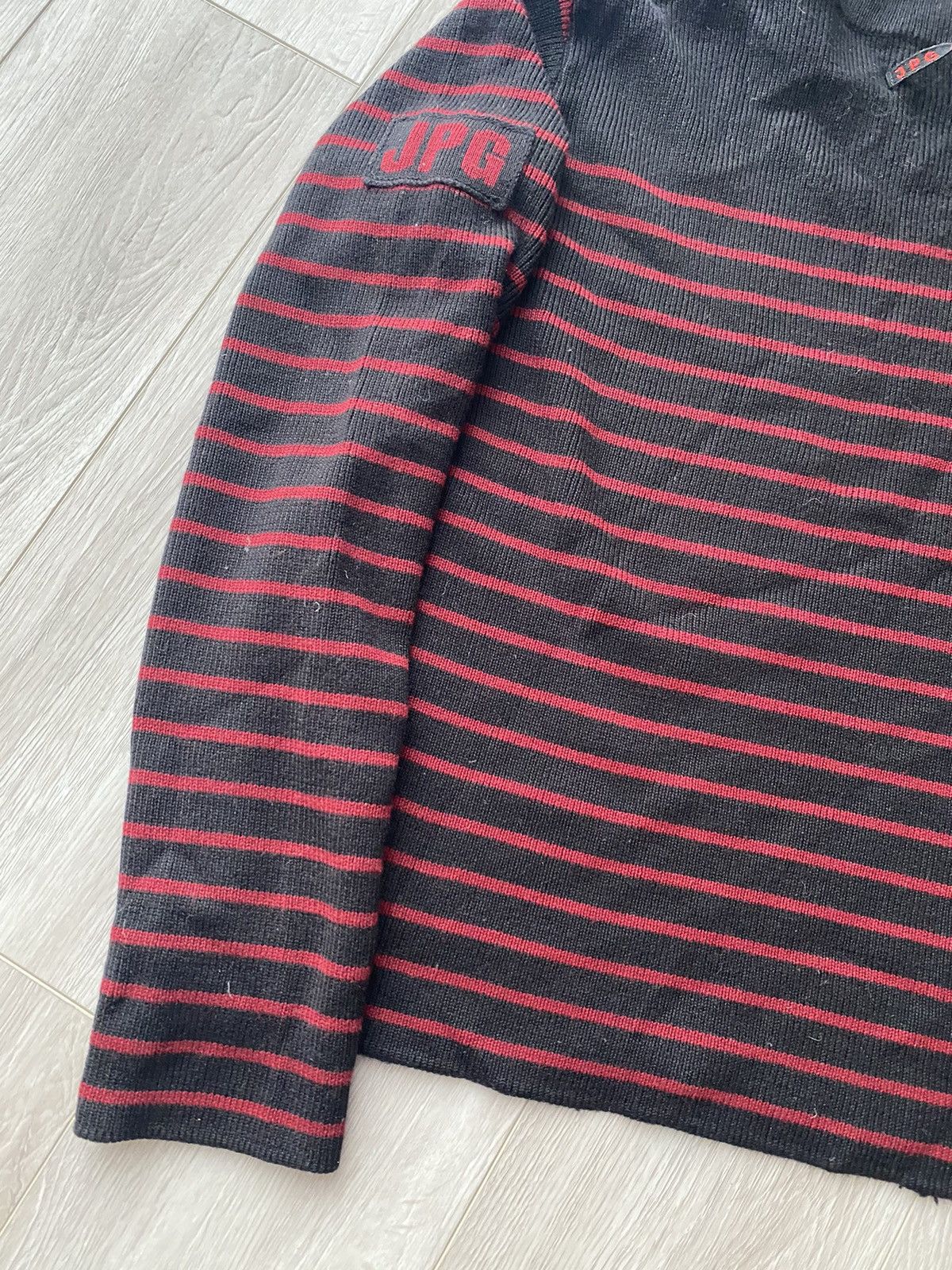 Gaultier Homme Objet Made in Italy JPG Wool Knitwear Striped Slim Size S / US 4 / IT 40 - 2 Thumbnail