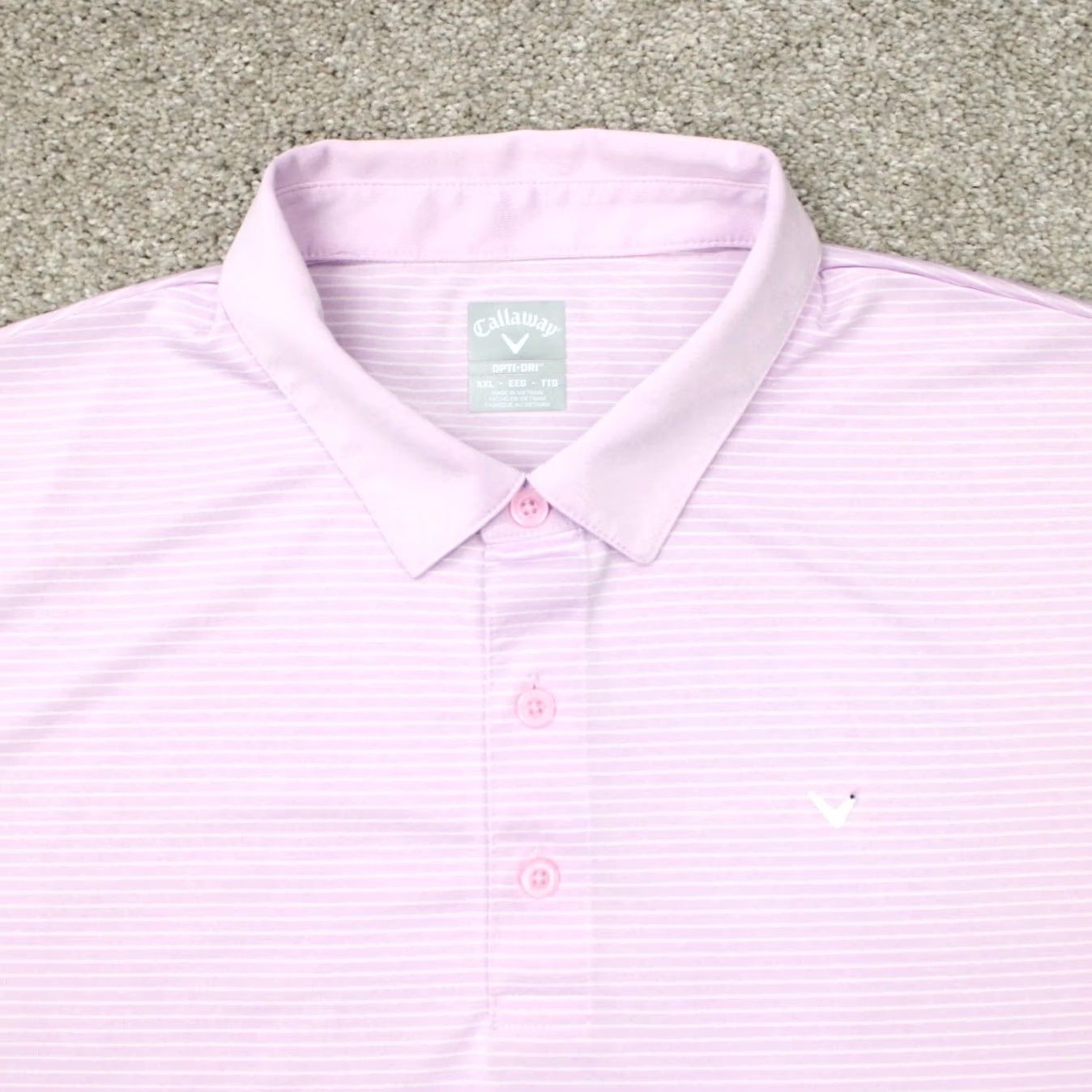 Callaway Callaway Opti-Dri Polo Shirt Mens 2XL Pink Short Sleeve Pullover Contact Logo Breathable Activewear Golf Shirt Size US XXL / EU 58 / 5 - 5 Thumbnail