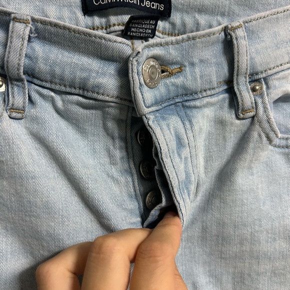 Calvin Klein Calvin Klein Ripped Skinny Jeans Size 29" - 2 Thumbnail