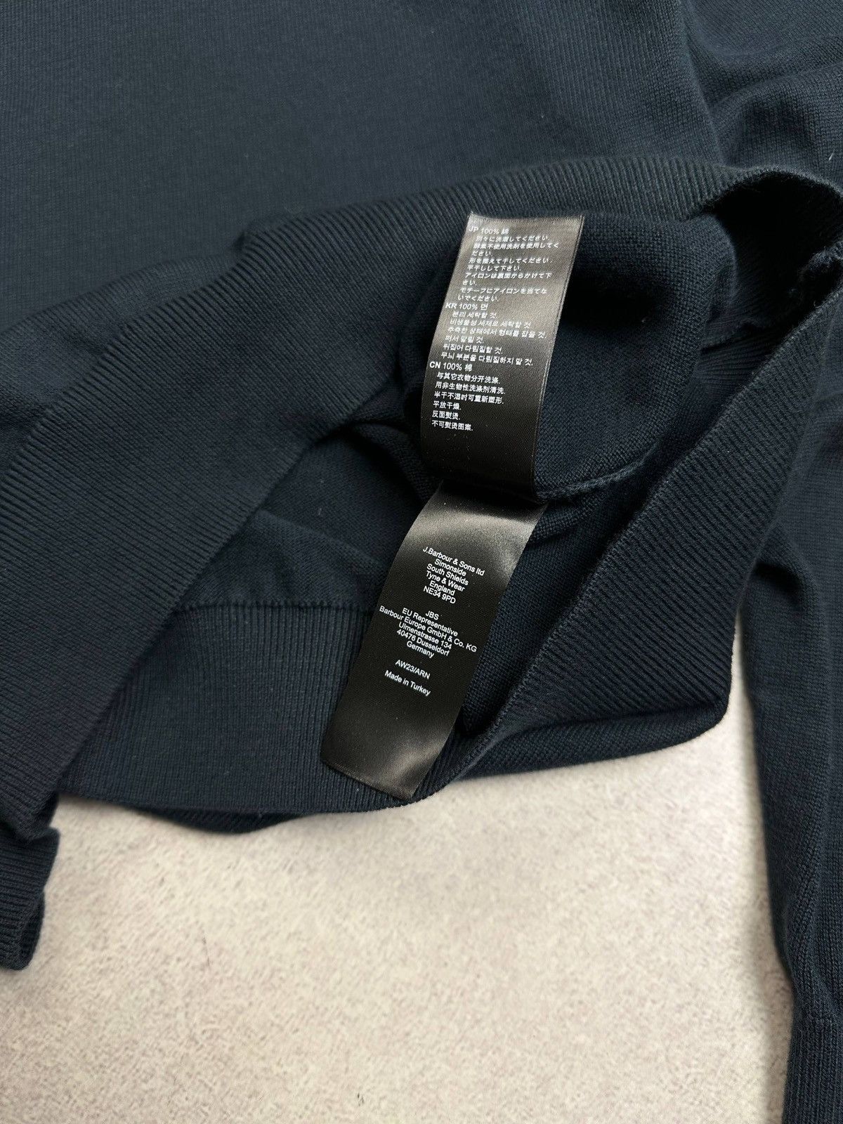 Barbour Vintage Barbour Wool Small Logo Navy Blue Knit Sweater XL Size US XL / EU 56 / 4 - 8 Thumbnail
