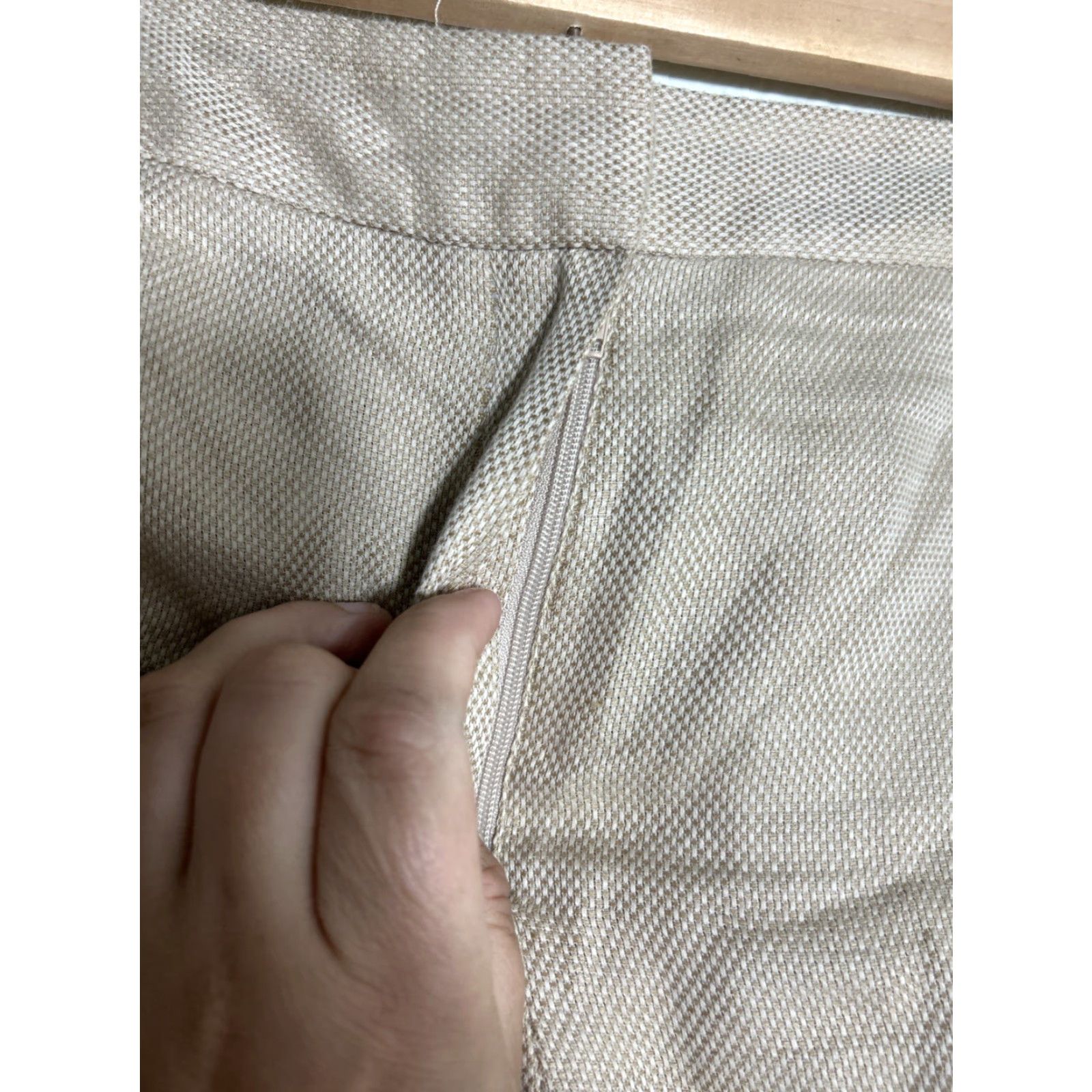 Evan Picone Evan Picone Womens Linen Blend Pants Beige Size 36x29 Dress Pants Size 25" / US 0 / IT 36 - 6 Thumbnail