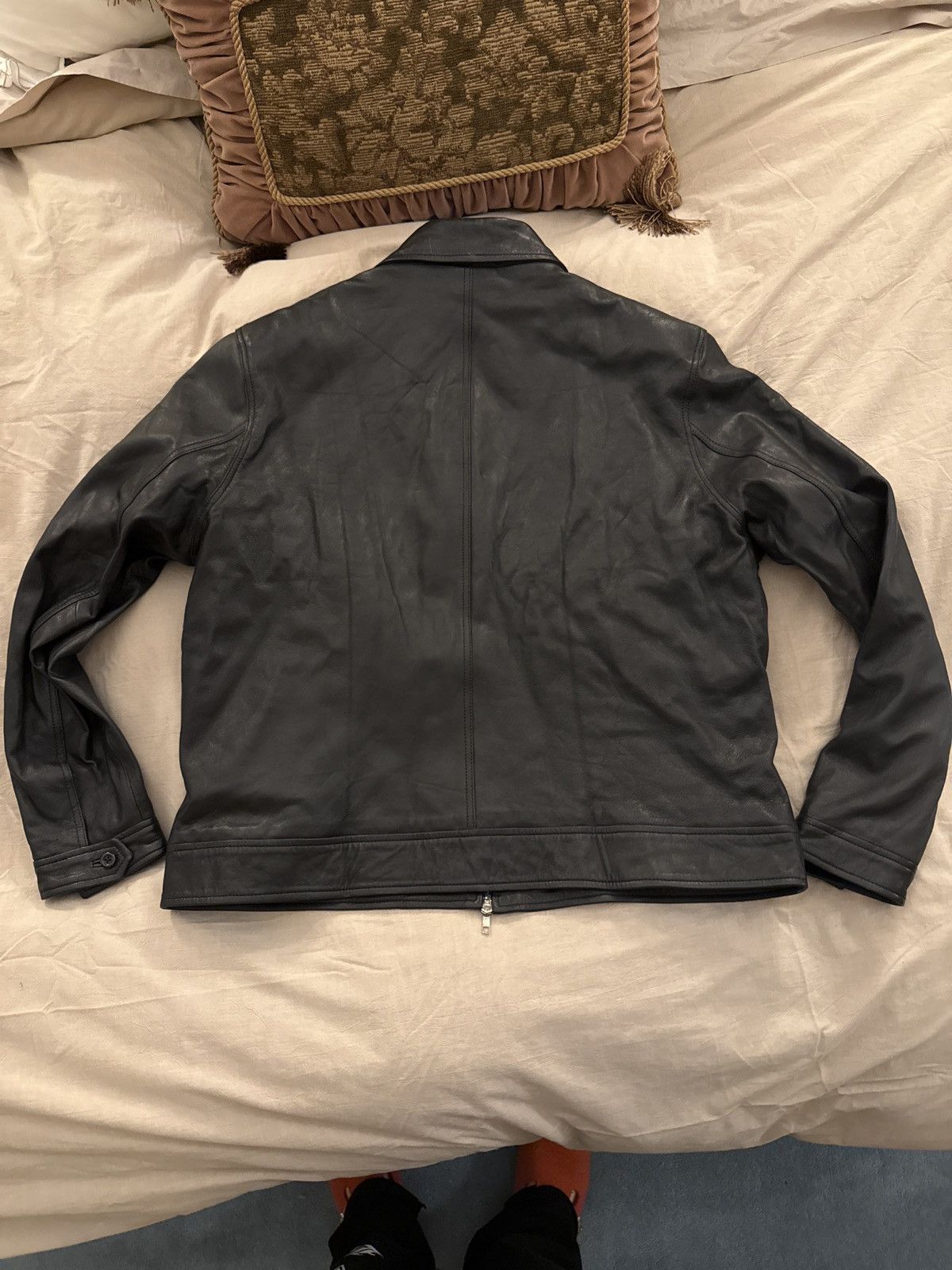 Vintage Vintage Black Leather Jacket Size US XL / EU 56 / 4 - 2 Thumbnail
