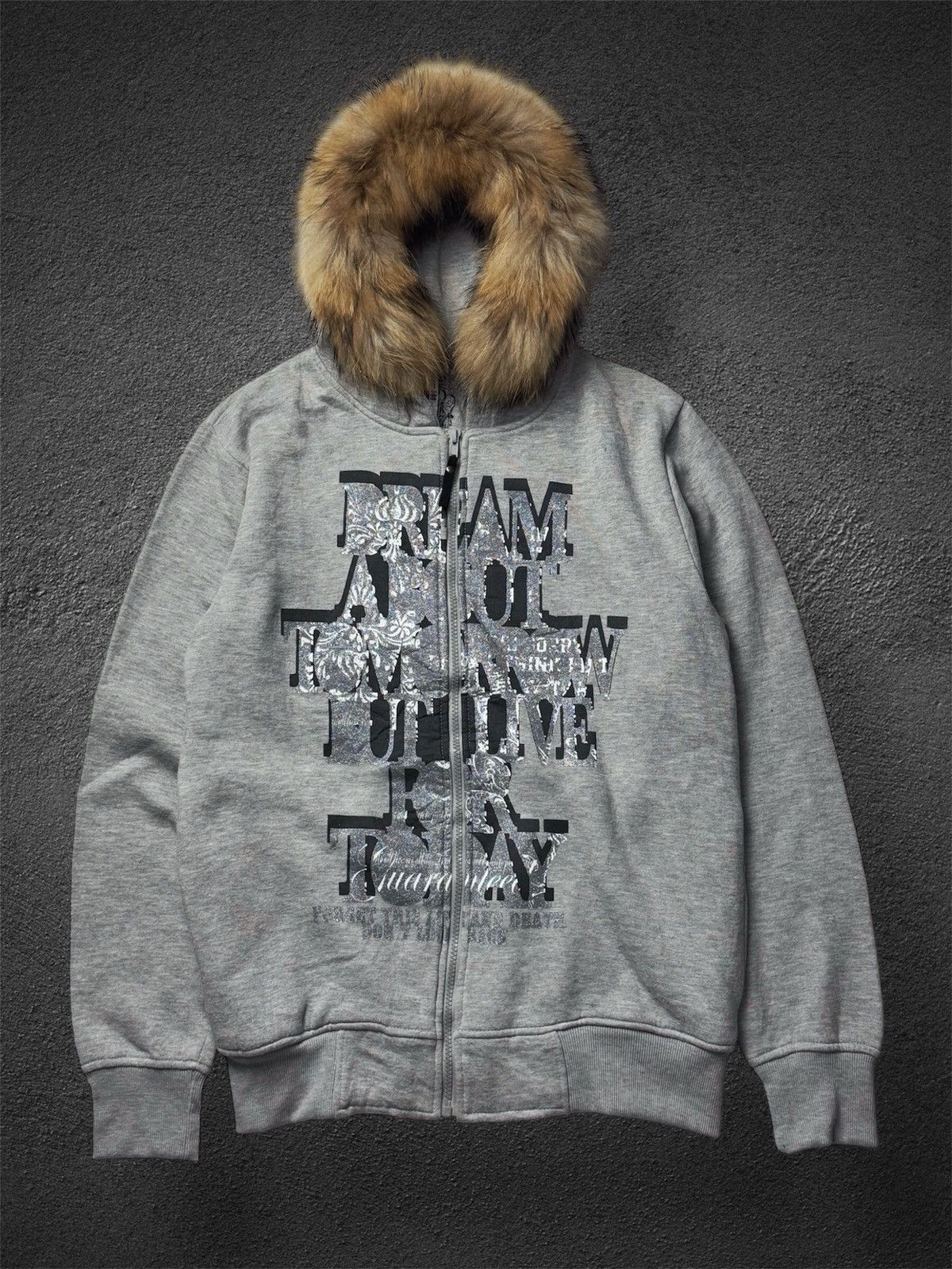 If Six Was Nine × Japanese Brand × Le Grande Bleu (L.G.B.) Fur Hoodie Poem Duralumin Japanese Brand Size US L / EU 52-54 / 3 - 1 Thumbnail