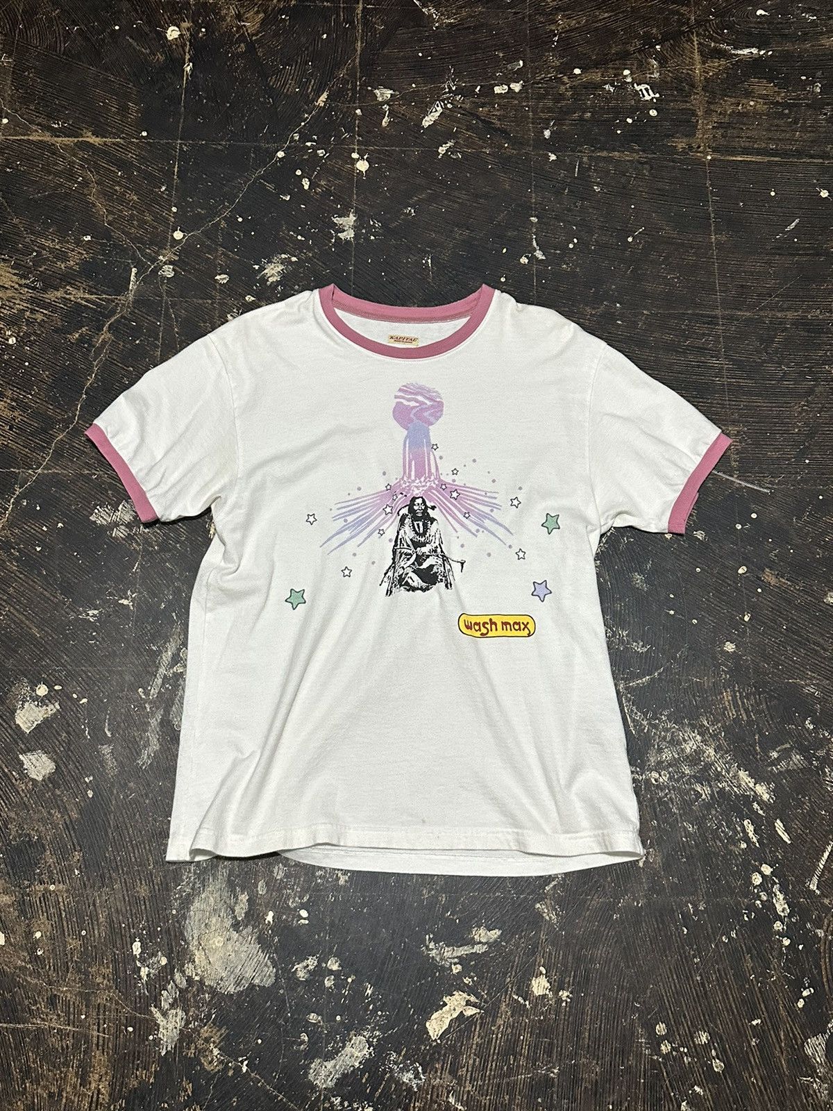 Kapital Kapital Tenjiku Max Chief Pink Ringer Tee | Grailed