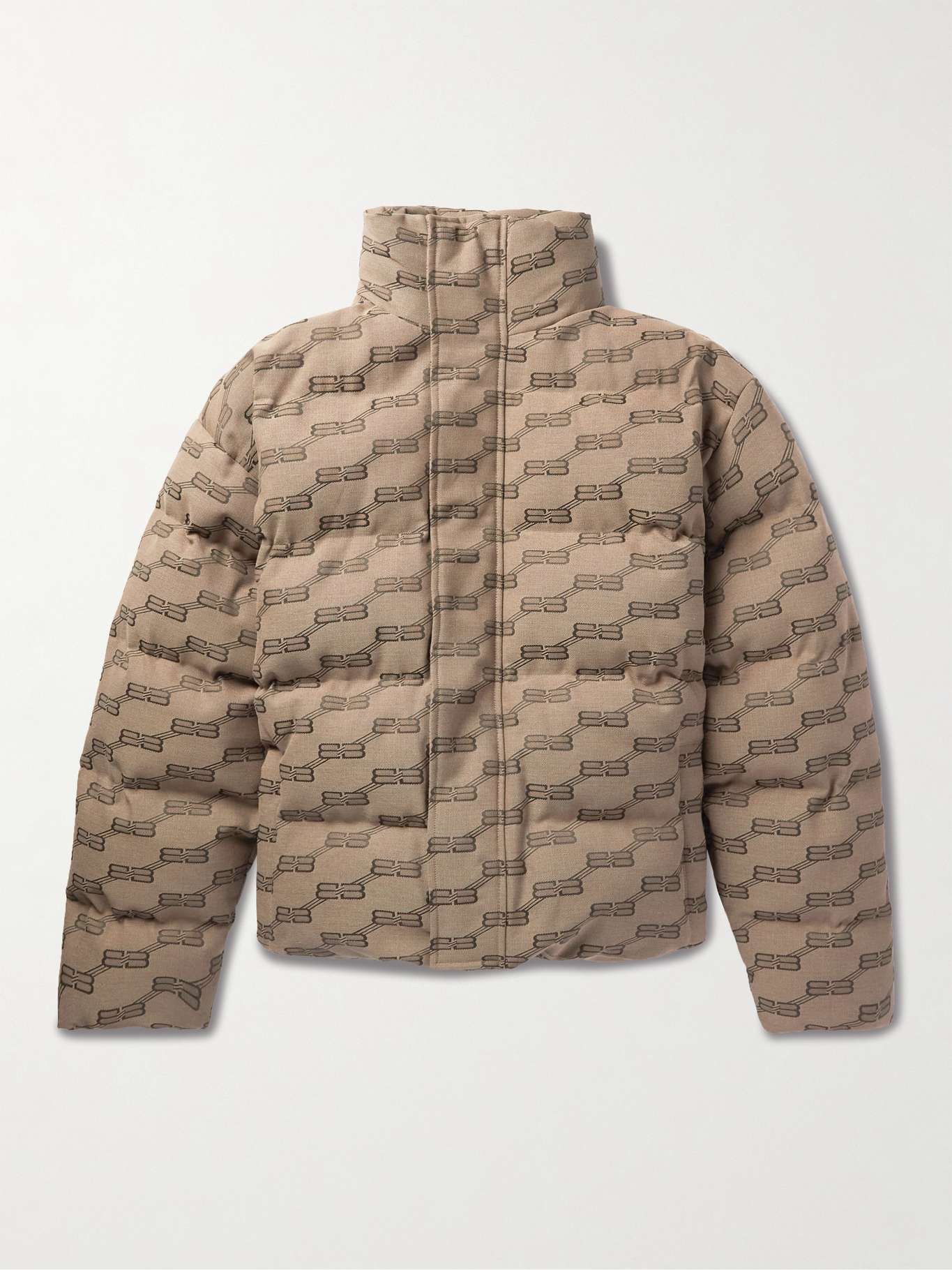 Oversized Padded Logo-Jacquard Cotton-Blend Jacket