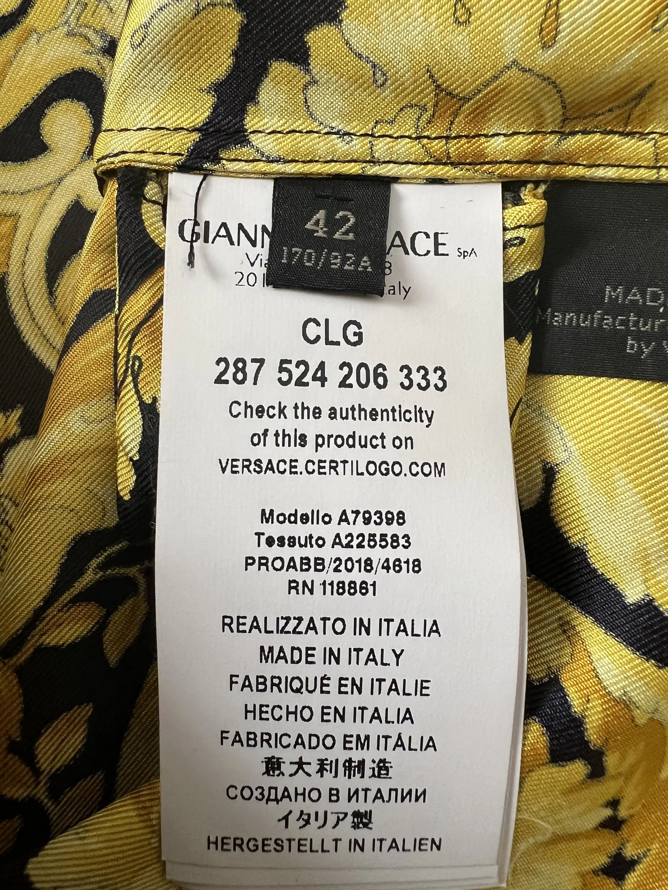 Versace Baroc Silk Shirt Size M / US 6-8 / IT 42-44 - 8 Thumbnail