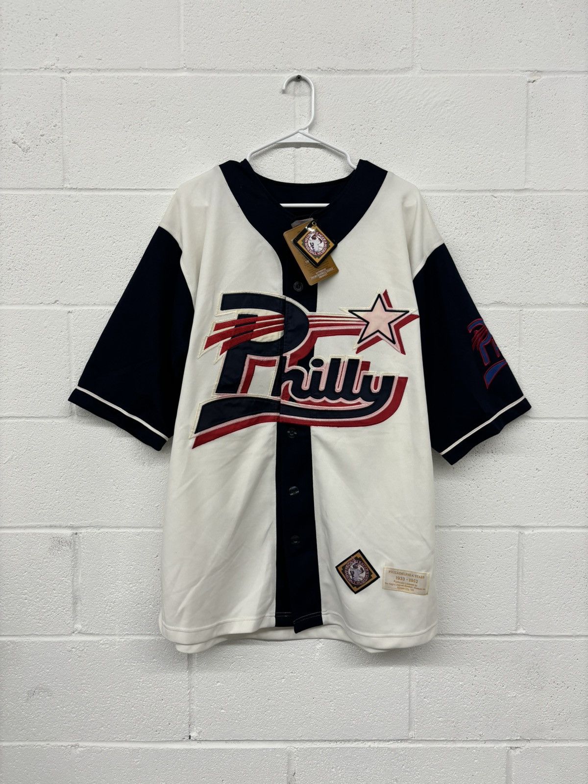 Authentic Negro Leagues × MLB × Vintage Vintage NLBM Philly Stars Negro League Baseball Jersey Size US L / EU 52-54 / 3 - 1 Thumbnail