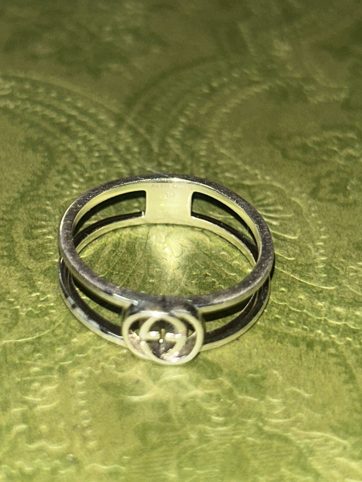 Gucci Gucci Interlocking Thin Open Ring Silver 925 298036 Size ONE SIZE - 4 Thumbnail