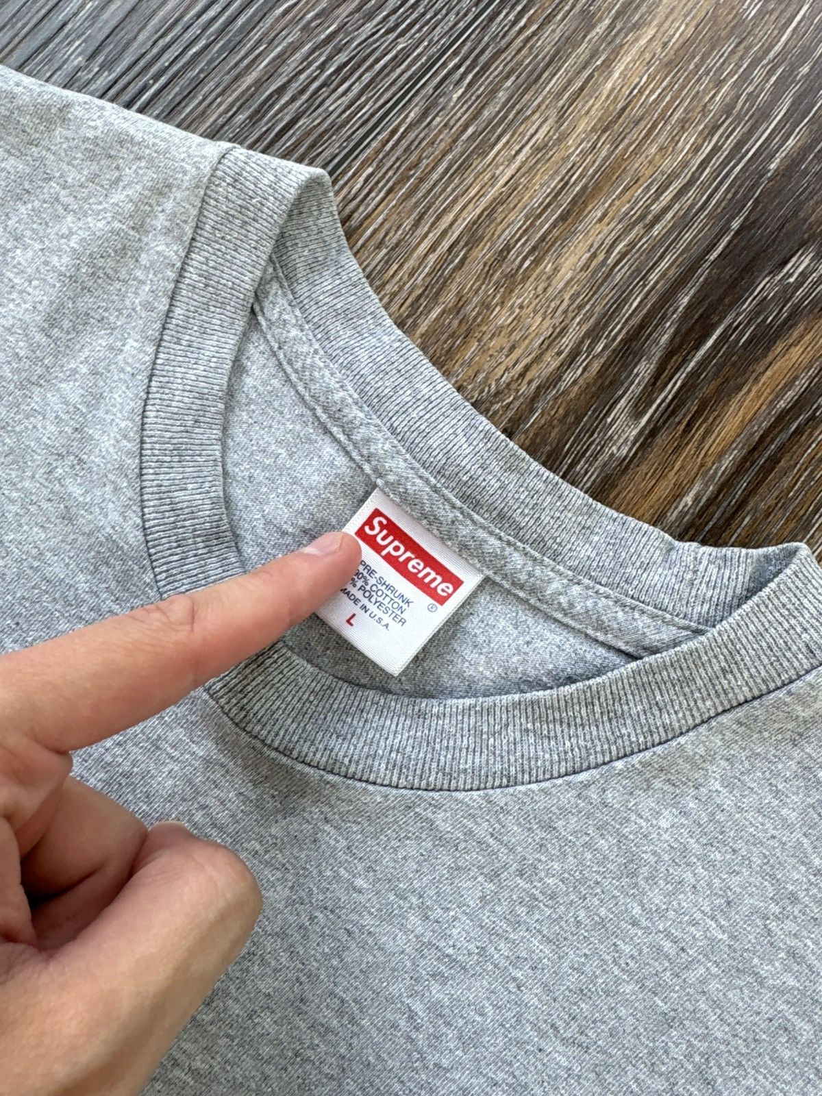 Supreme Supreme Gonz Logo Tee SS18 Grey Size US L / EU 52-54 / 3 - 4 Thumbnail