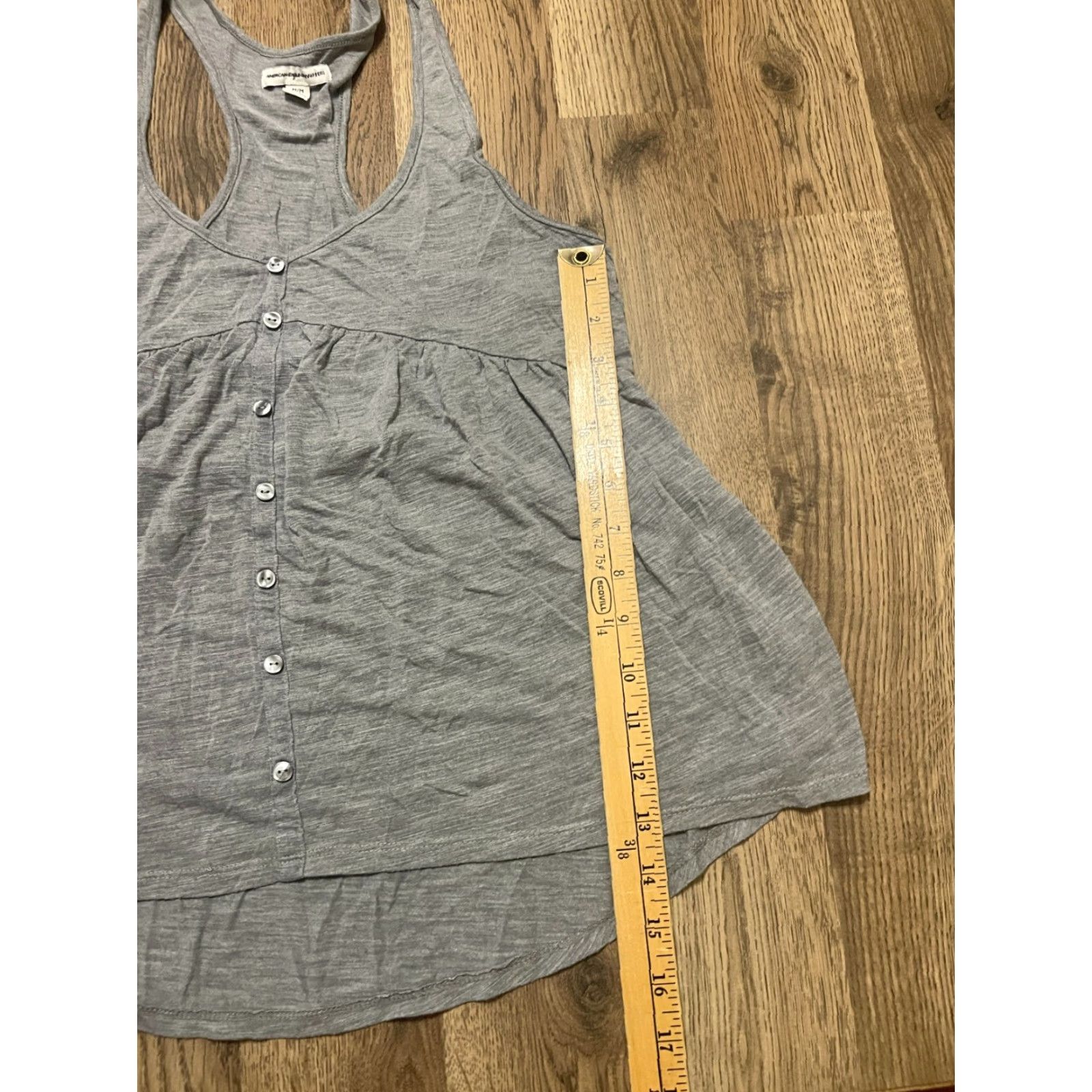 American Eagle Outfitters American Eagle Outfitters Tank Top Women M Gray Buttons Up Size M / US 6-8 / IT 42-44 - 5 Thumbnail