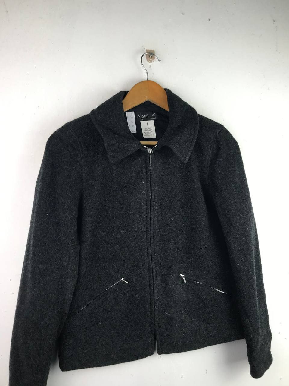 Vintage × agnes b. Vintage Agnes B Wool Jacket Luxury Design Size S / US 4 / IT 40 - 6 Thumbnail