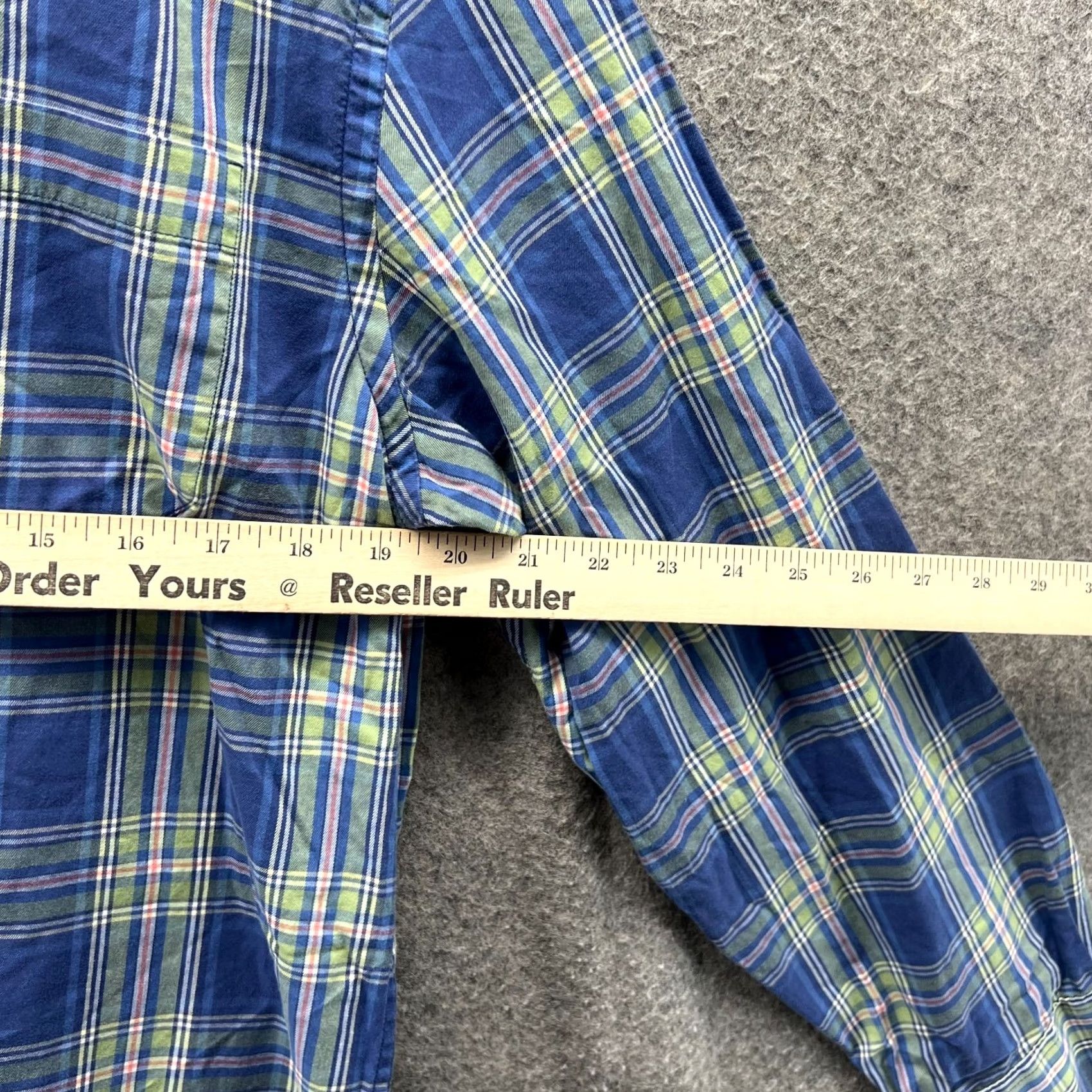 Southern Tide VINTAGE Southern Tide Shirt Mens S Blue Green Plaid Button-Down Pocket Classic Fit Size US S / EU 44-46 / 1 - 5 Thumbnail