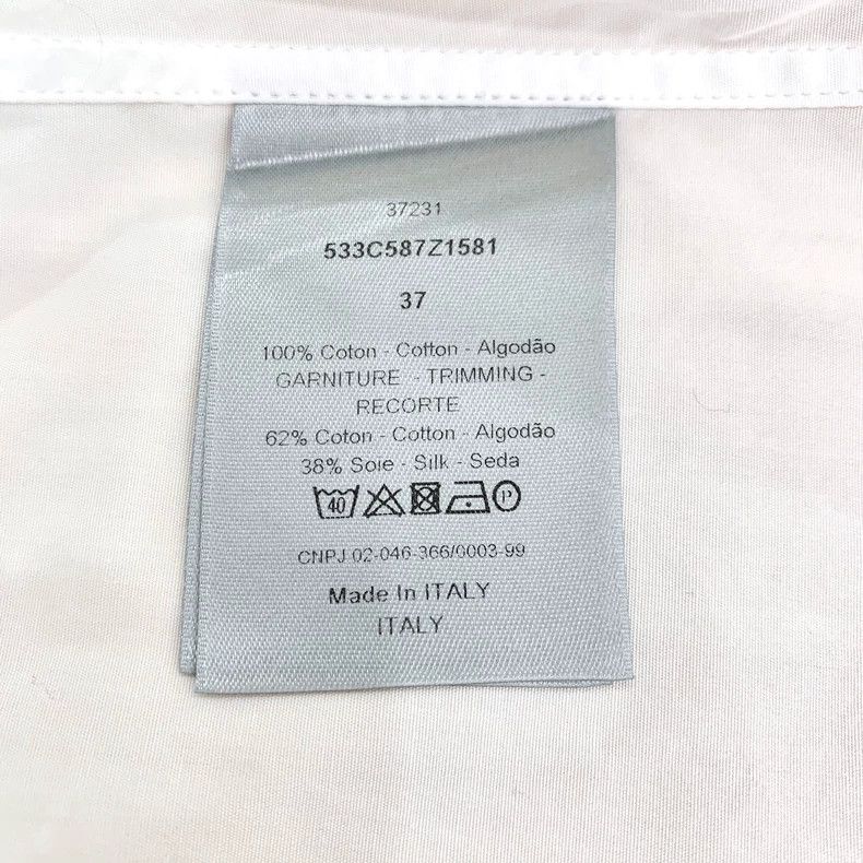 Dior Dior Size 37 White pointed collar design single-breasted co Size US XXS / EU 40 - 6 Thumbnail