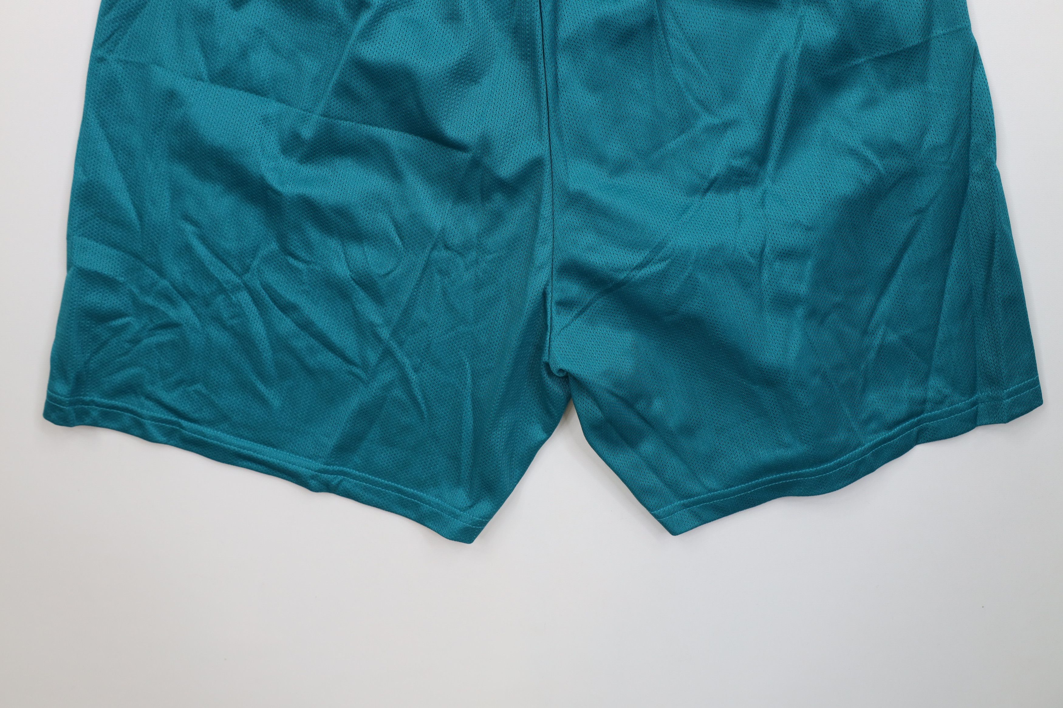 Vintage Deadstock Vintage 90s Adidas Above Knee Shorts Teal USA Size US 36 / EU 52 - 13 Thumbnail