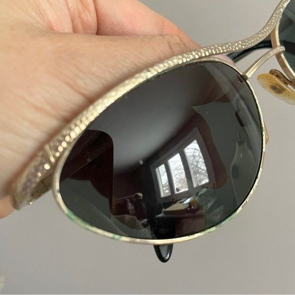 Paloma Picasso Vintage Paloma Picasso Gold Oval Cat Eye Sunglasses 🇩🇪 Size ONE SIZE - 4 Thumbnail