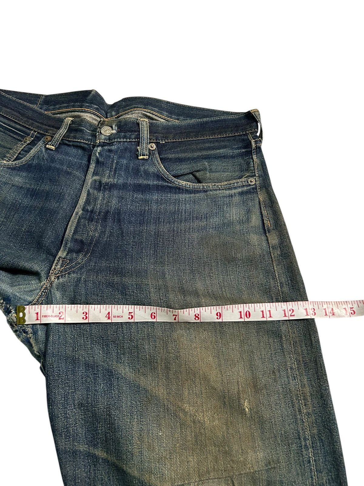 Japanese Brand × Kapital × Vintage JOE McCOY Selvedge Distressed Vtg Denim Jeans Size US 35 - 21 Thumbnail