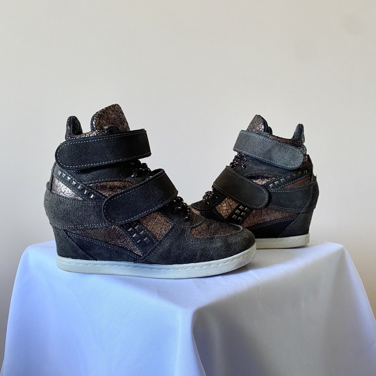 靴 Ash Isabel Marant Style Suede Wedge Snk The ASH Wedge Heel Sneakers - Etsy